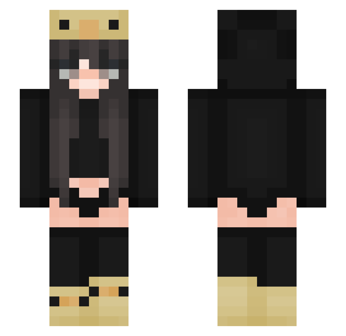 Nik_ola Minecraft skin, front and back view
