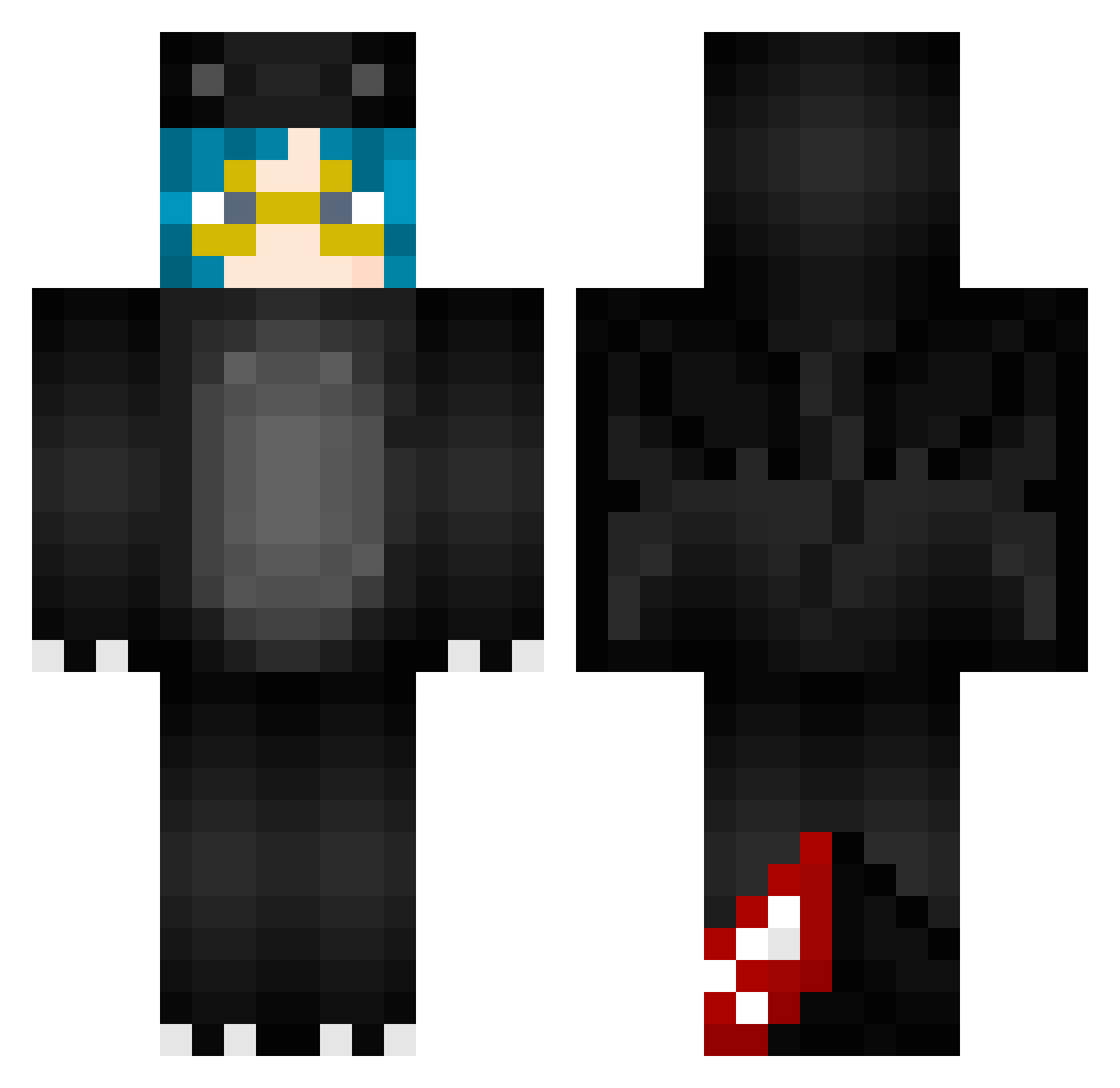 tazmin Minecraft skin, front and back view