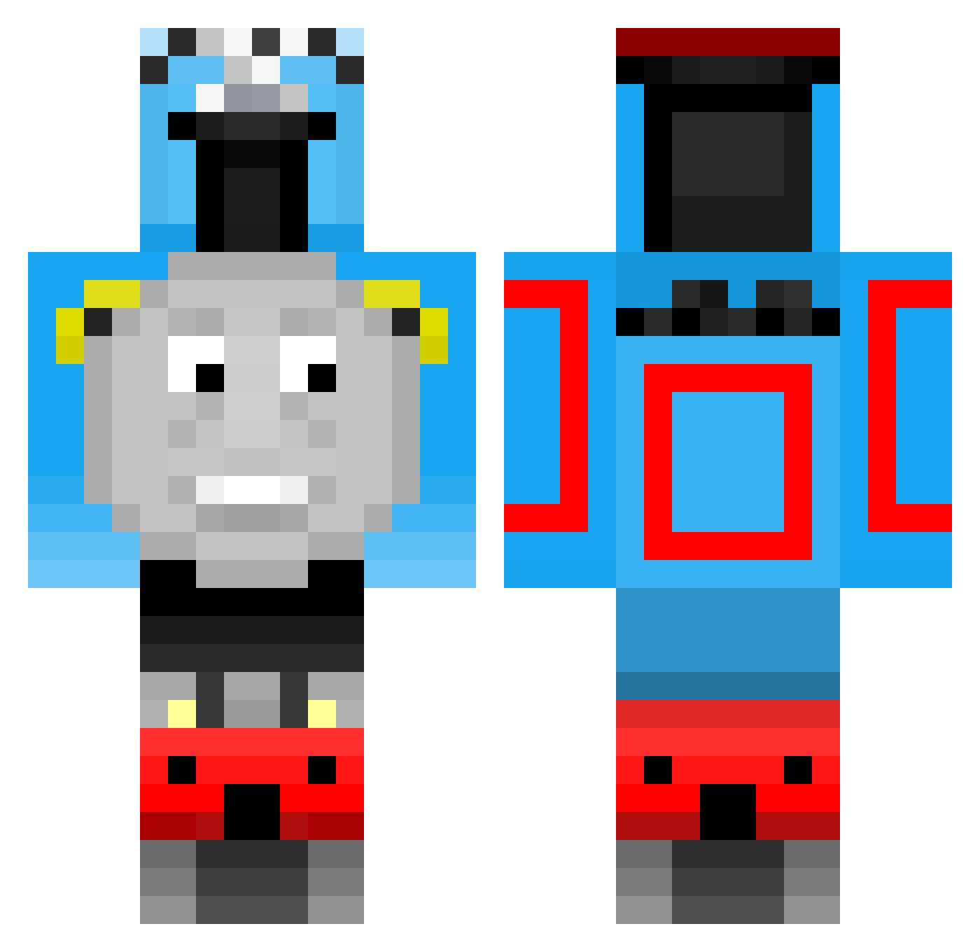 ChooChooOoOooOo Minecraft skin, front and back view