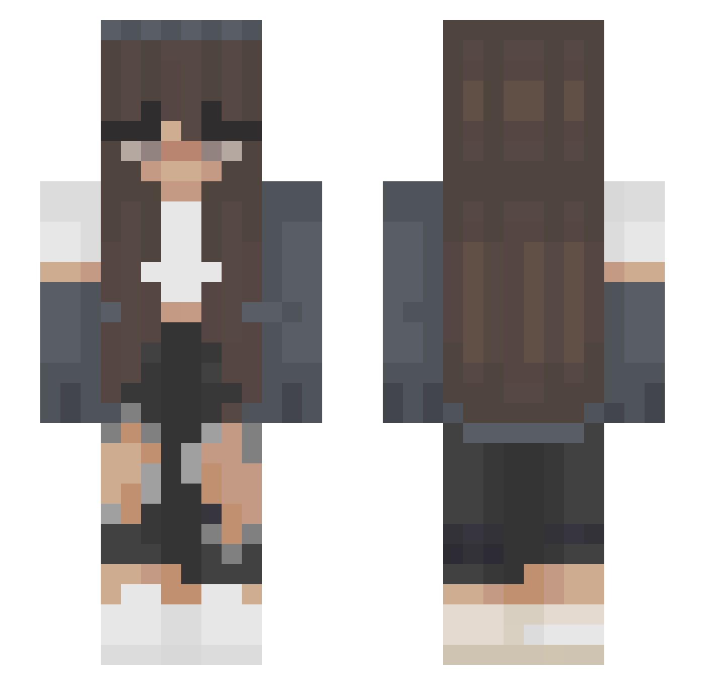 girdles Minecraft skin, front and back view