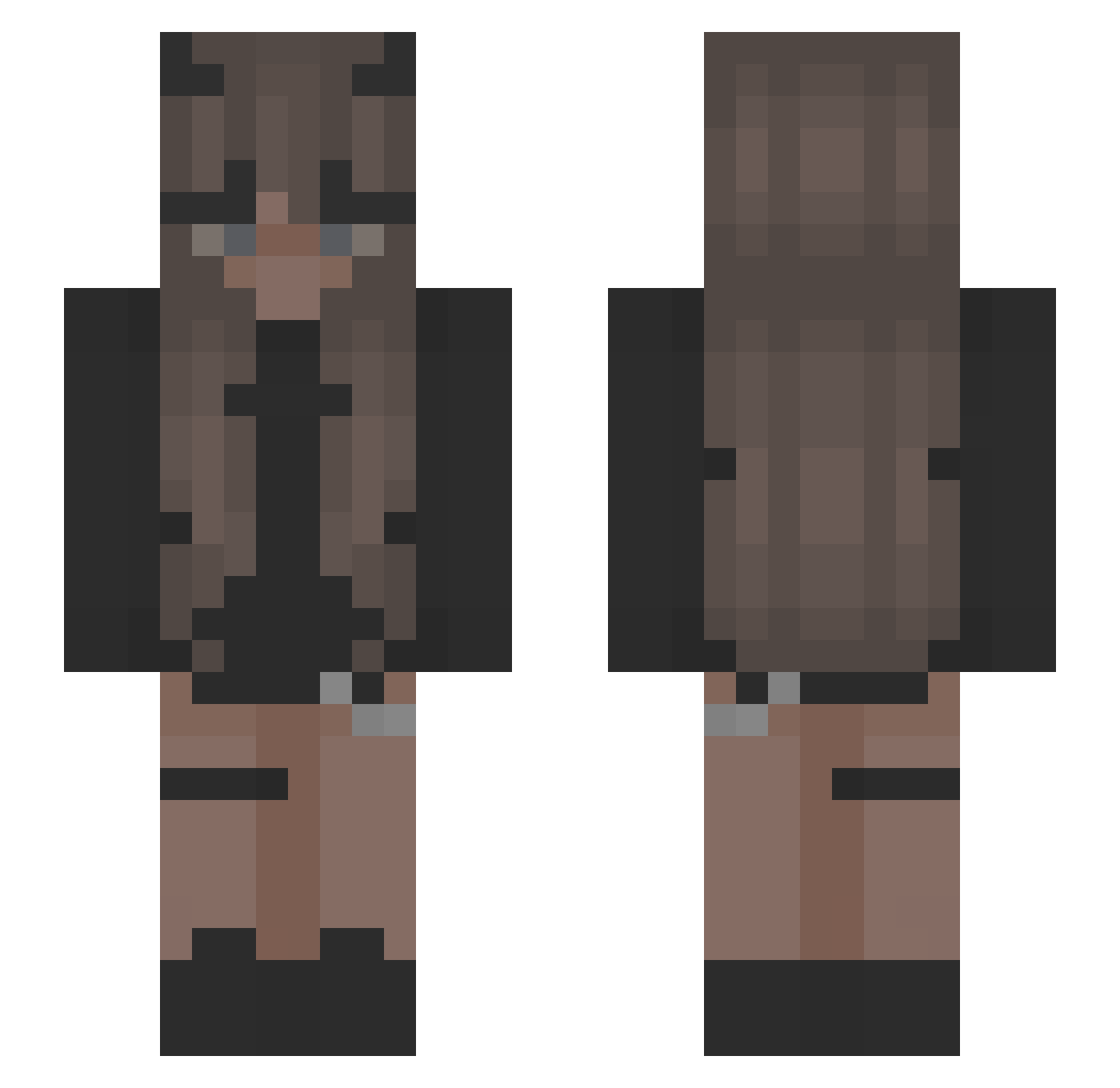 Tor_Eirik Minecraft skin, front and back view