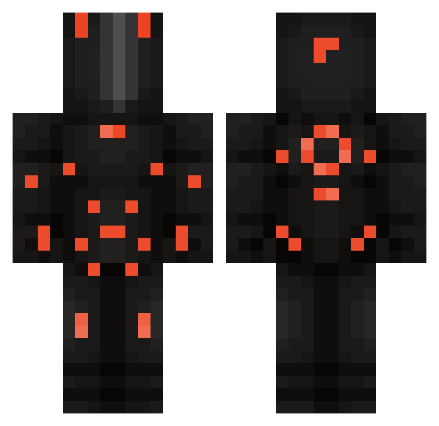 Rengonuts Minecraft skin, front and back view