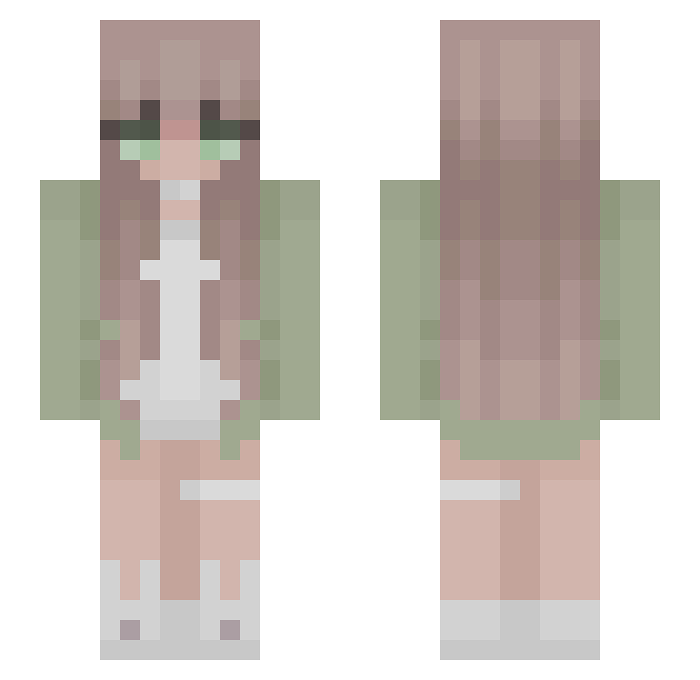 Della Minecraft skin, front and back view