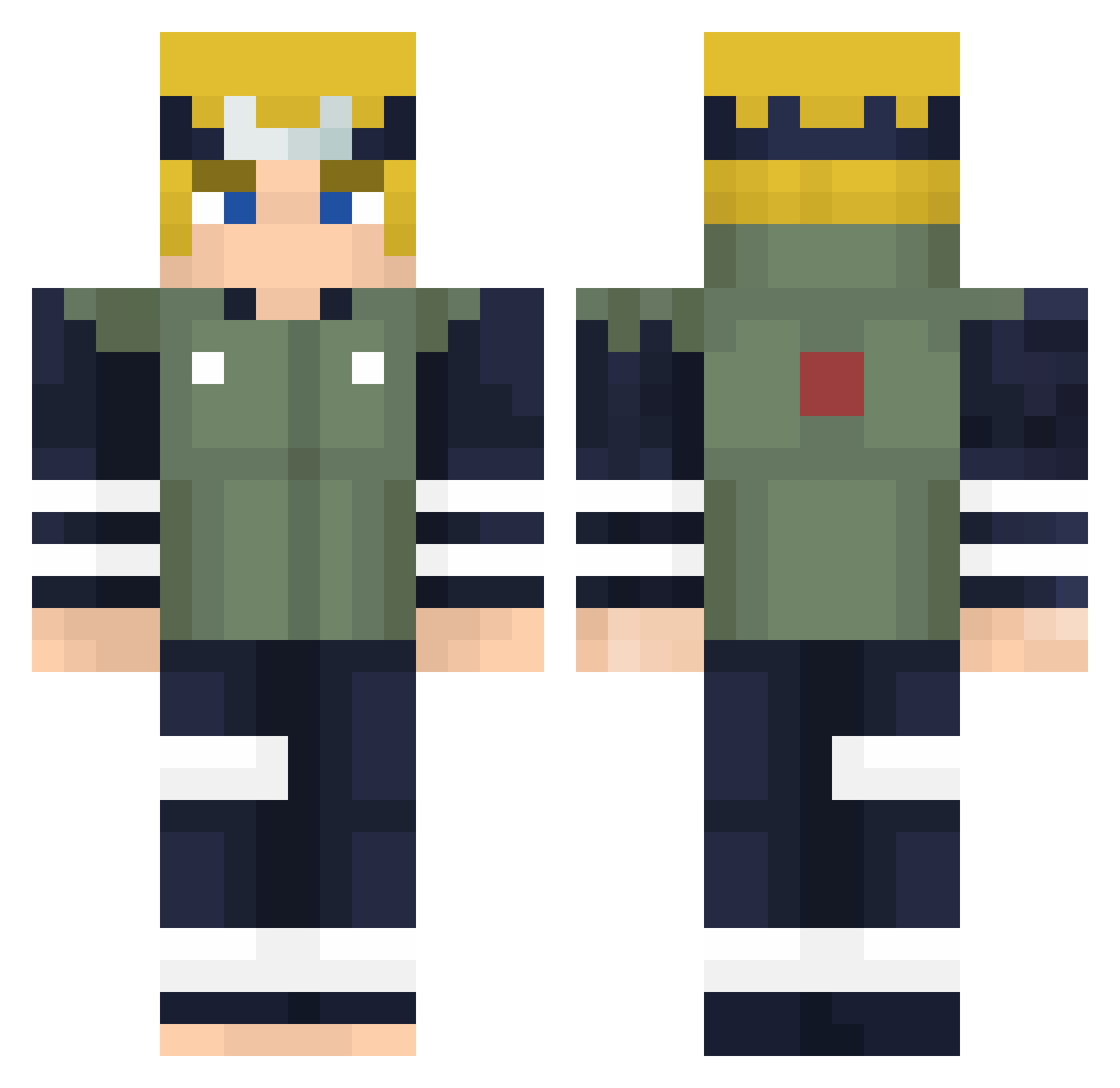 avrgamer11 Minecraft skin, front and back view