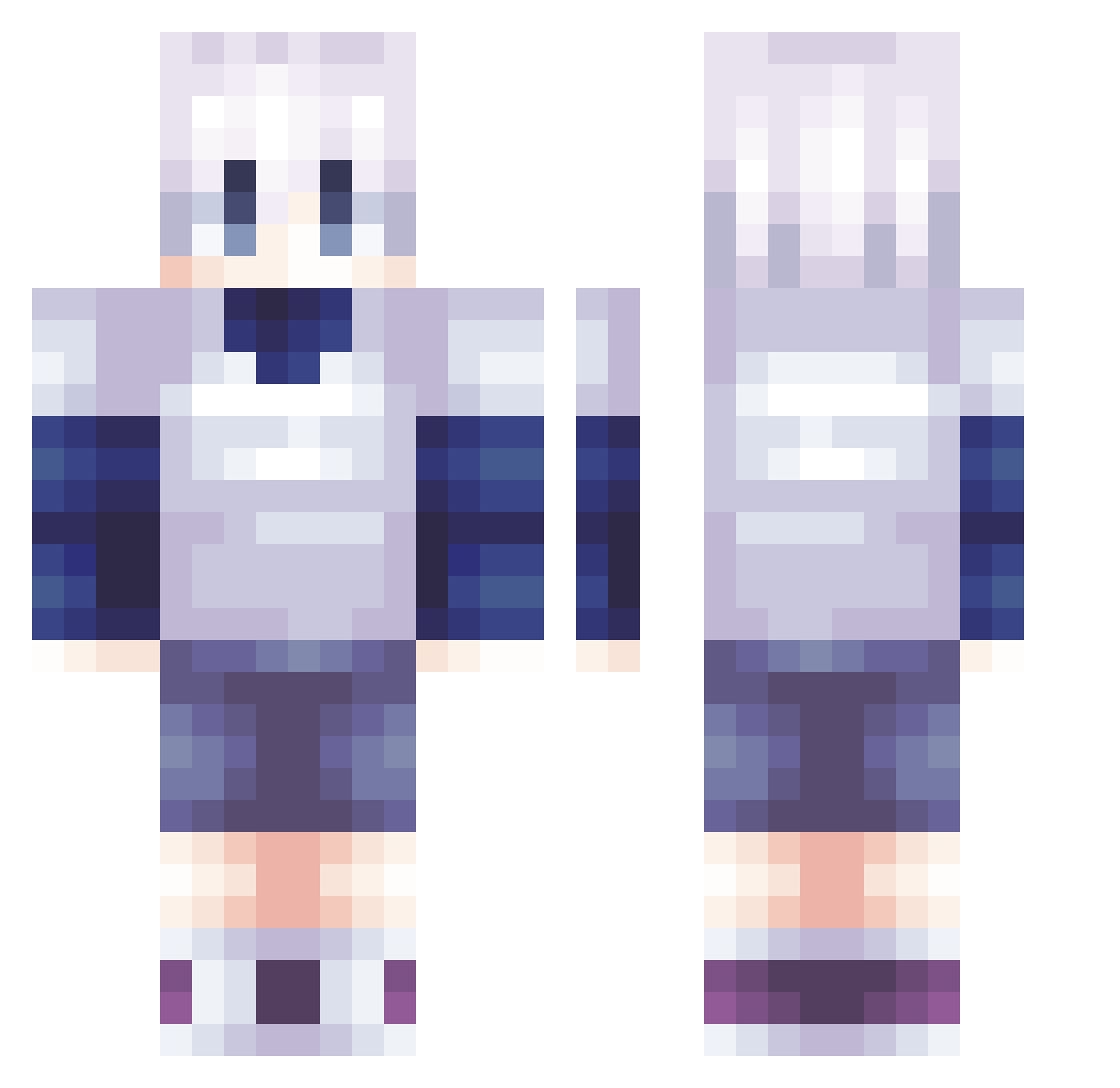 bennzon Minecraft skin, front and back view