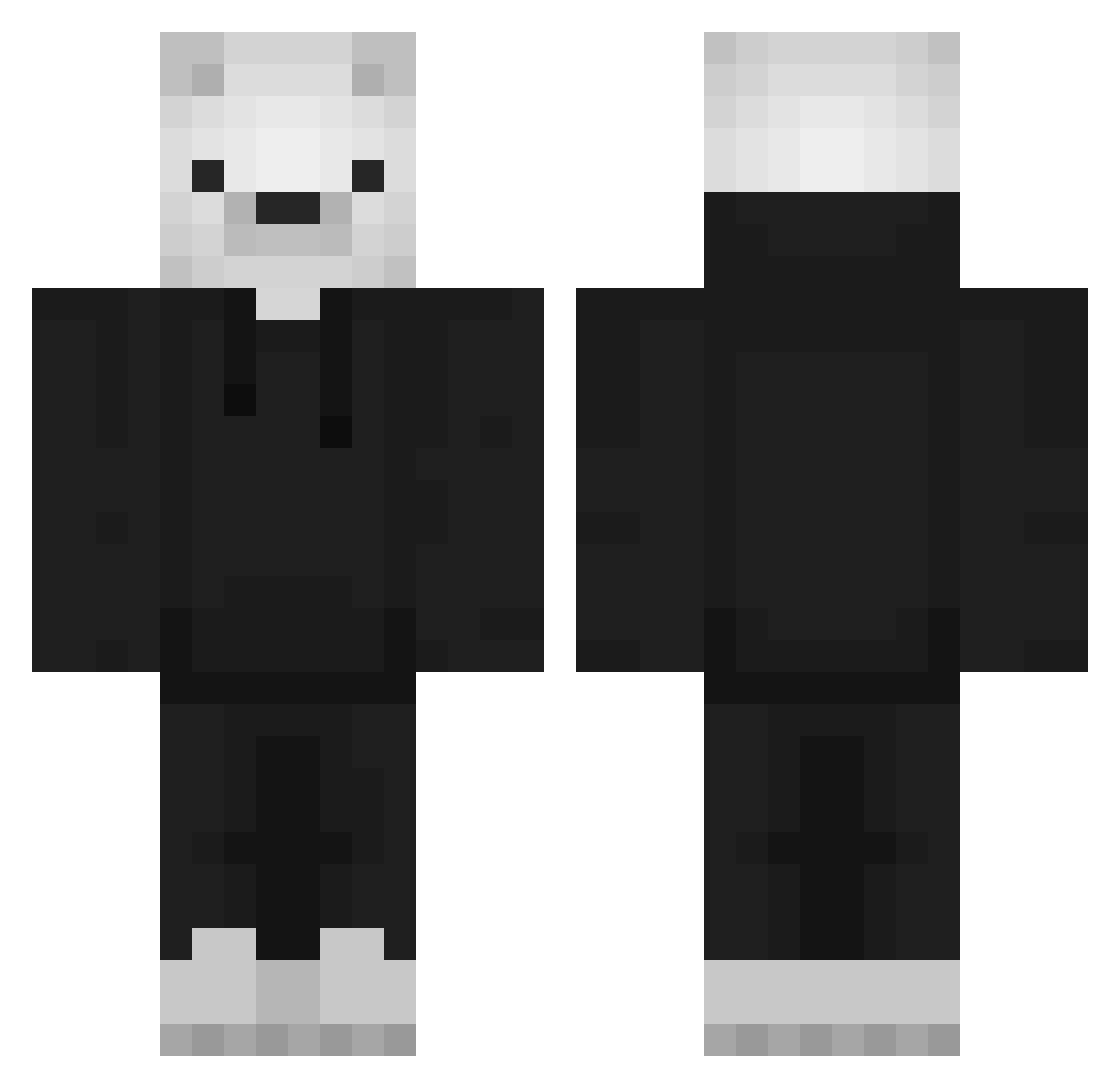 RichterHelmutt Minecraft skin, front and back view