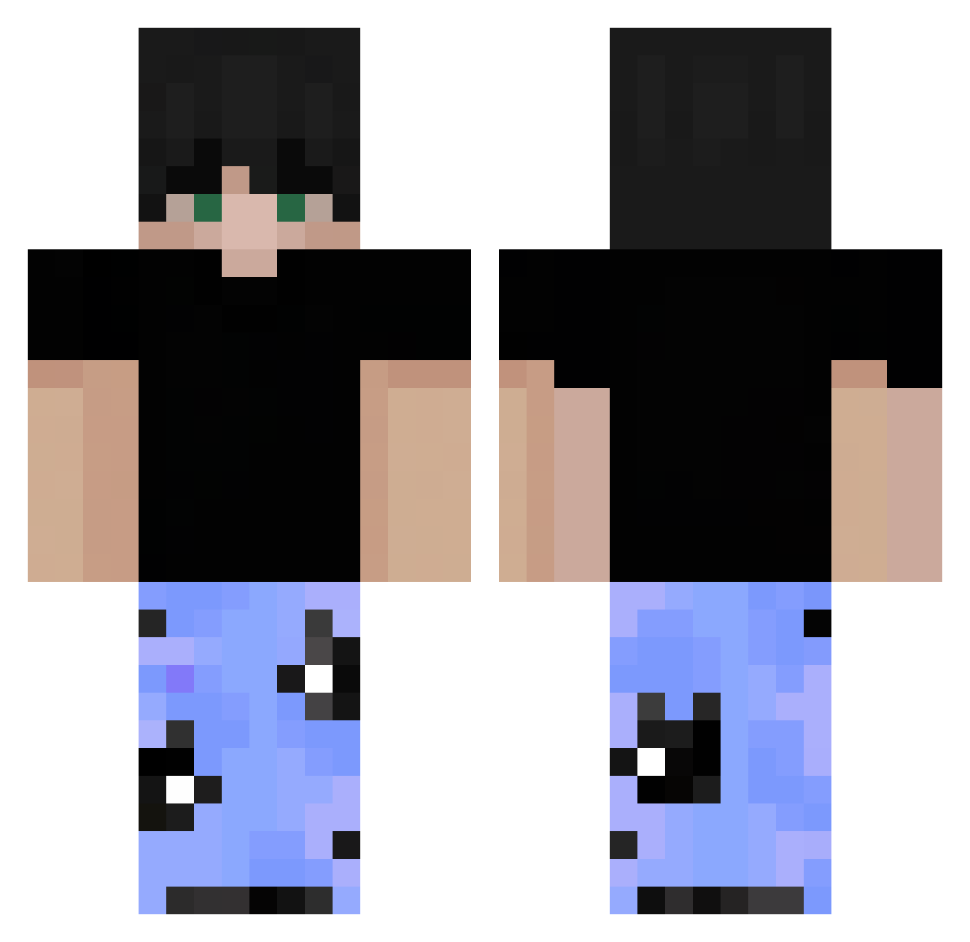 Louptip_ Minecraft skin, front and back view