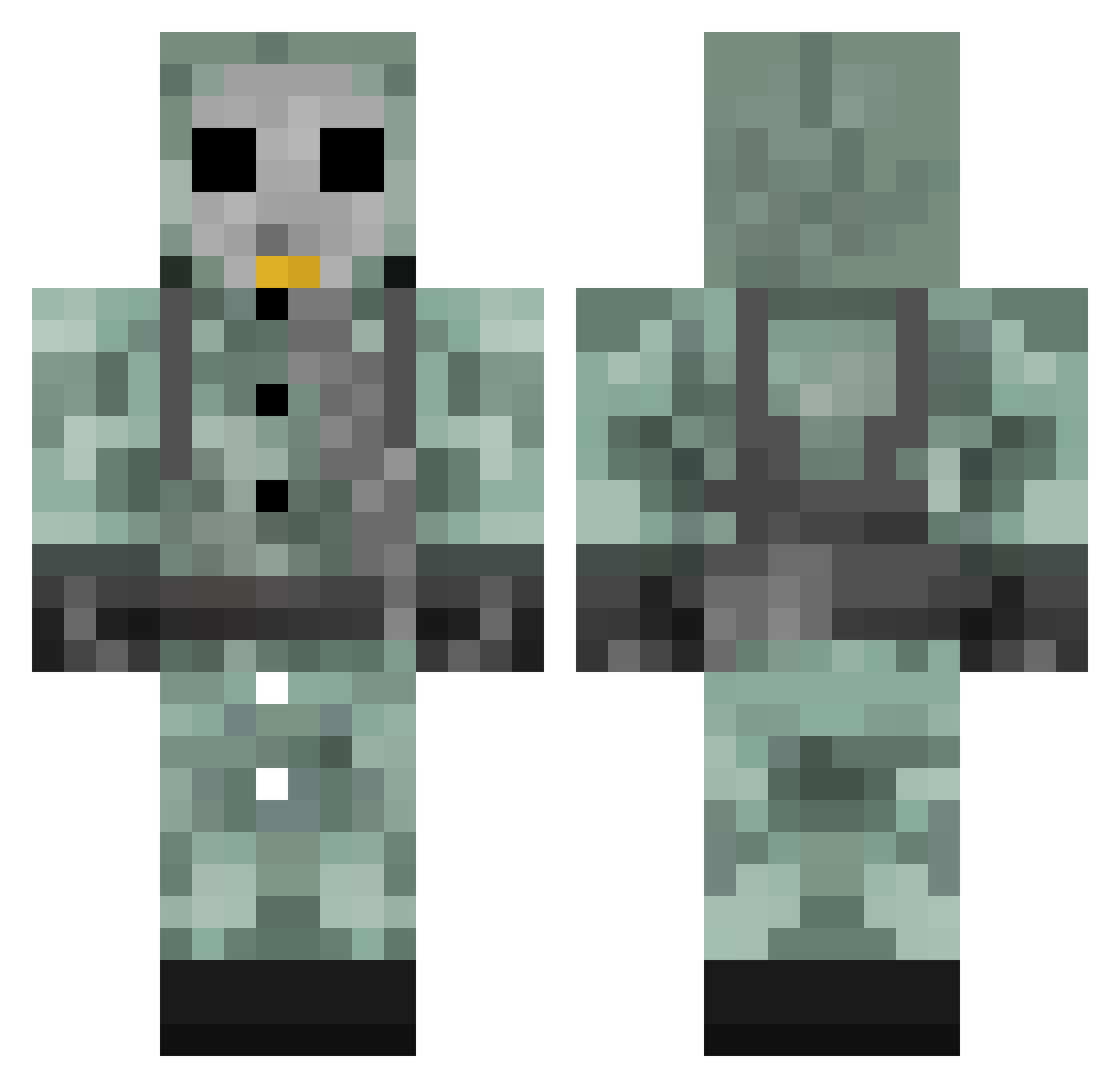 seigniory Minecraft skin, front and back view