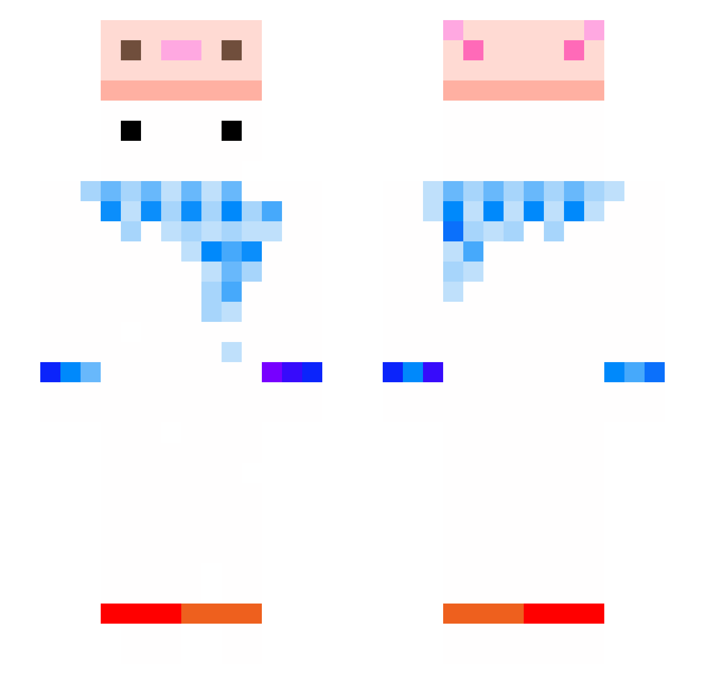 MagicCloak_ Minecraft skin, front and back view