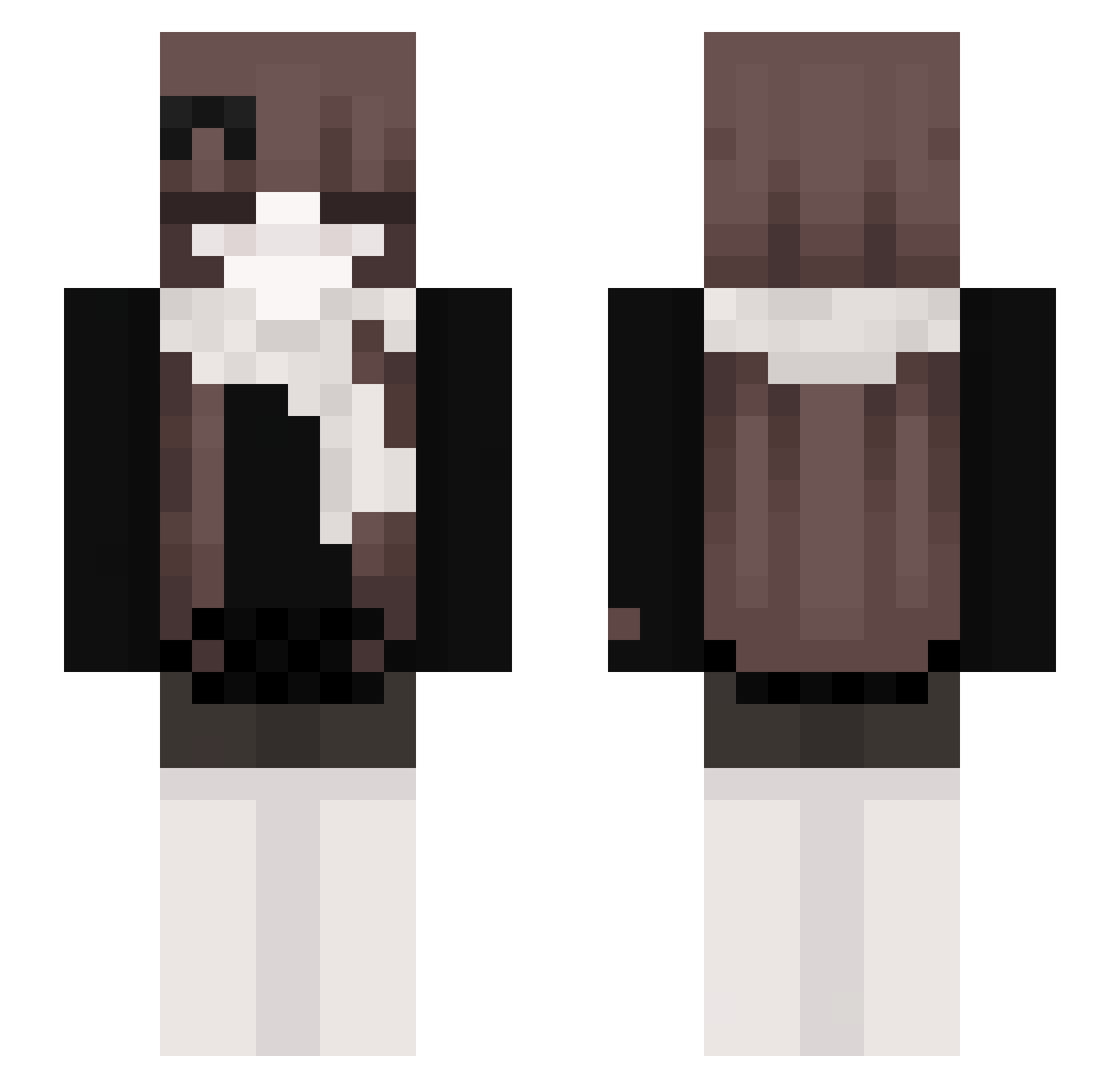 WezzaBezza67 Minecraft skin, front and back view