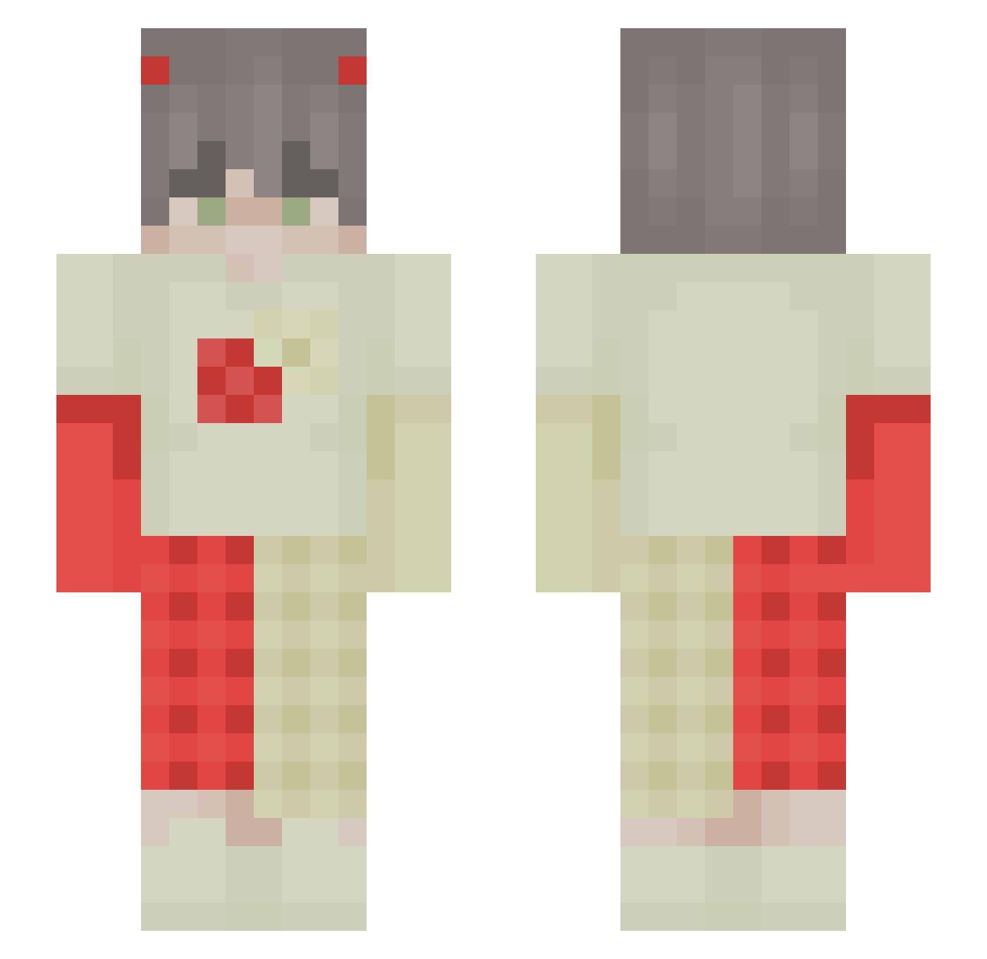 t4byL Minecraft skin, front and back view