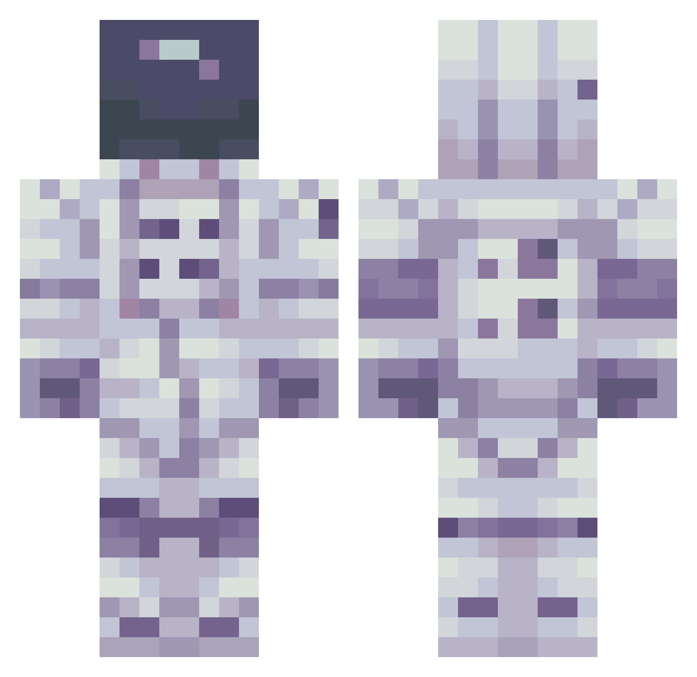 SupaStav Minecraft skin, front and back view