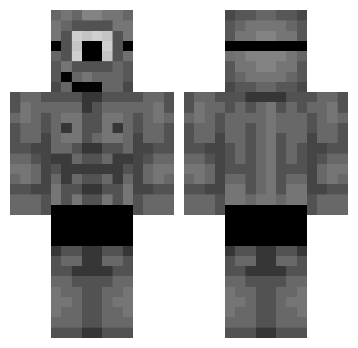 DANUk2345 Minecraft skin, front and back view