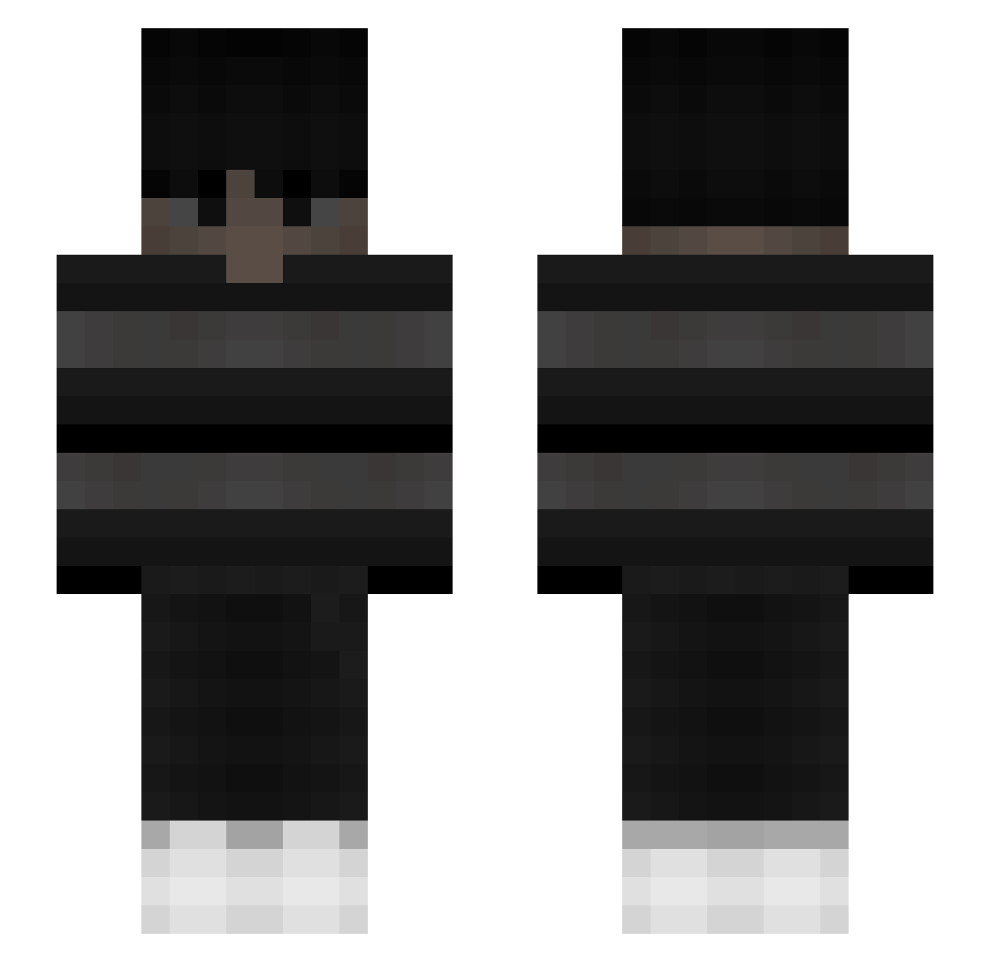 zSchlafen Minecraft skin, front and back view