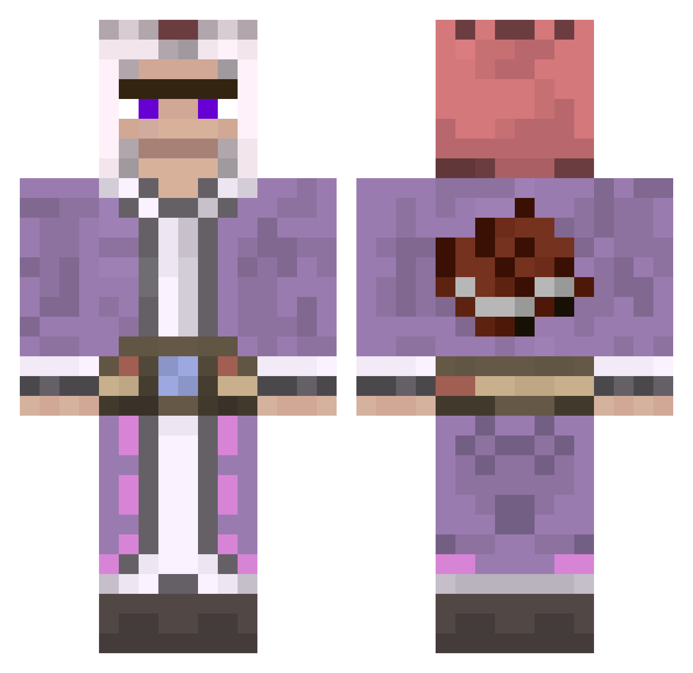DLL_ink Minecraft skin, front and back view