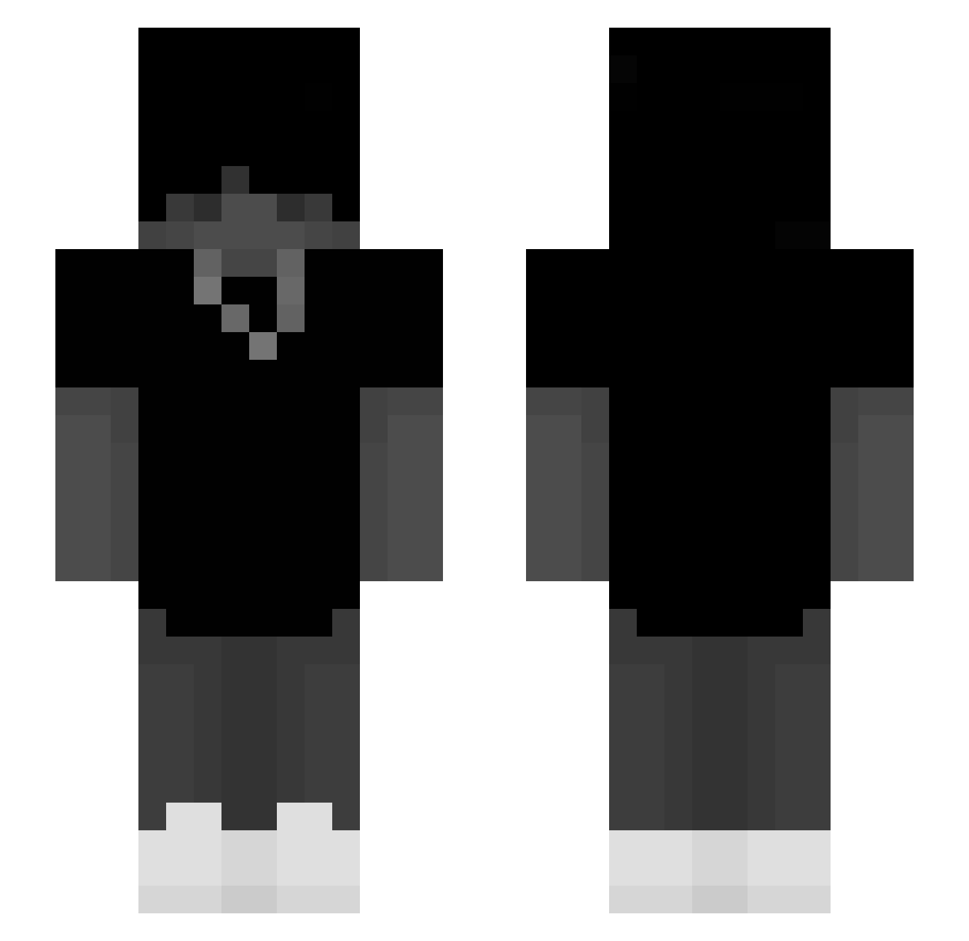 RoshanBambo Minecraft skin, front and back view