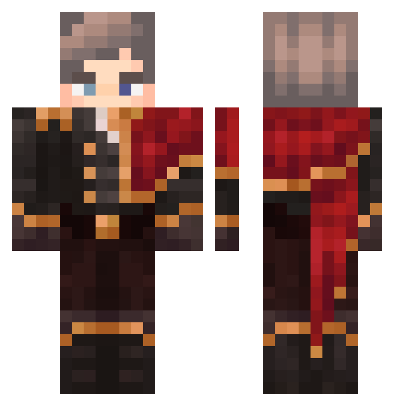 Bounty_Enton Minecraft skin, front and back view