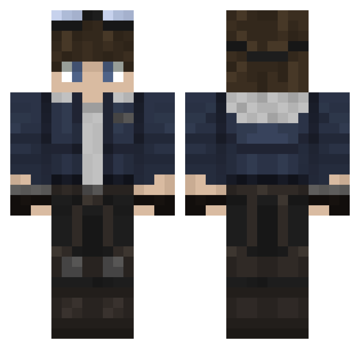 Slitsch_co Minecraft skin, front and back view