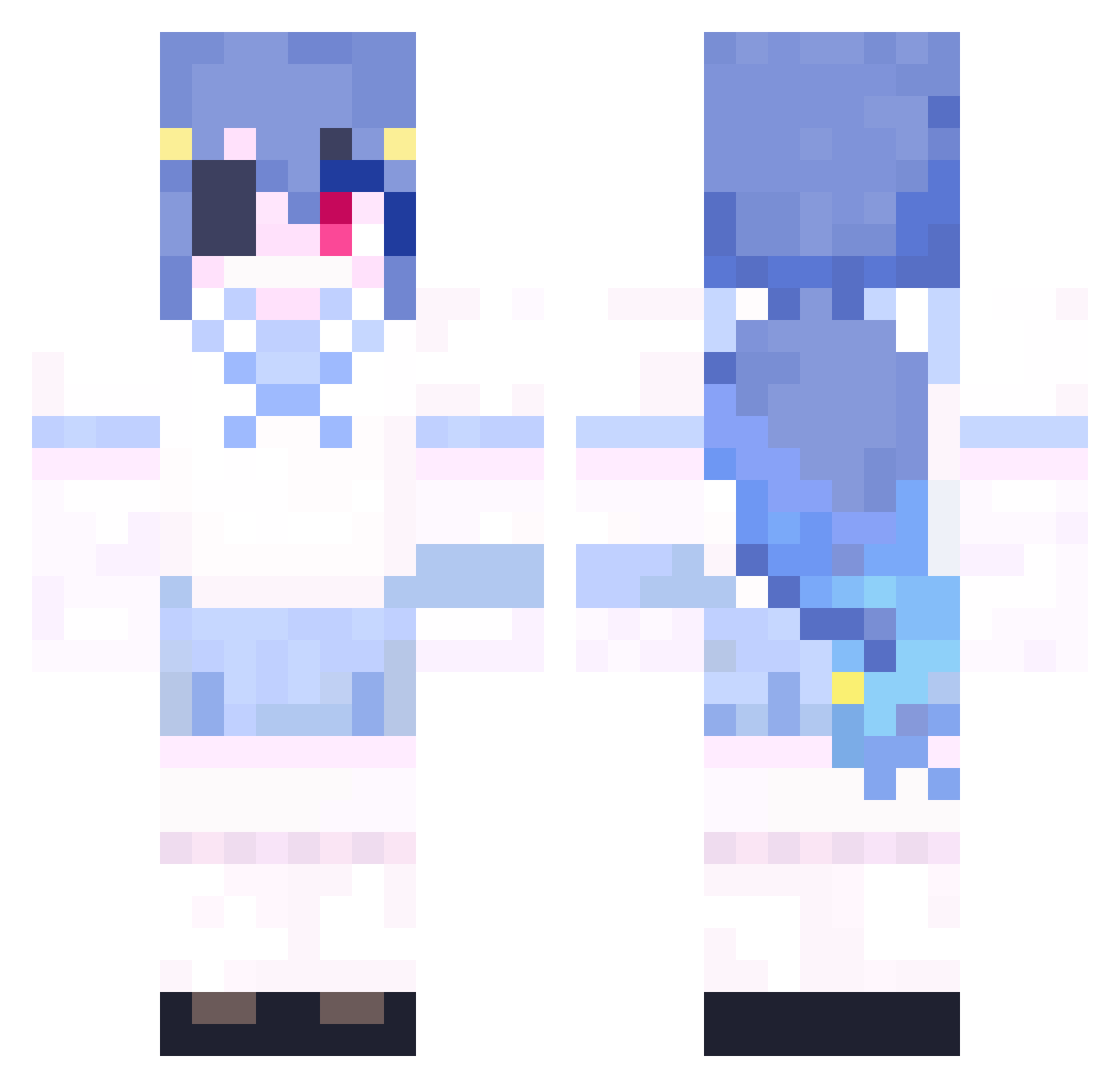 kkotri Minecraft skin, front and back view