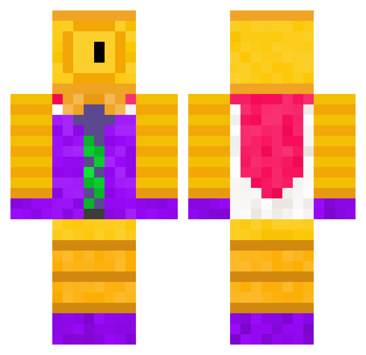 SSR_junior528g Minecraft skin, front and back view