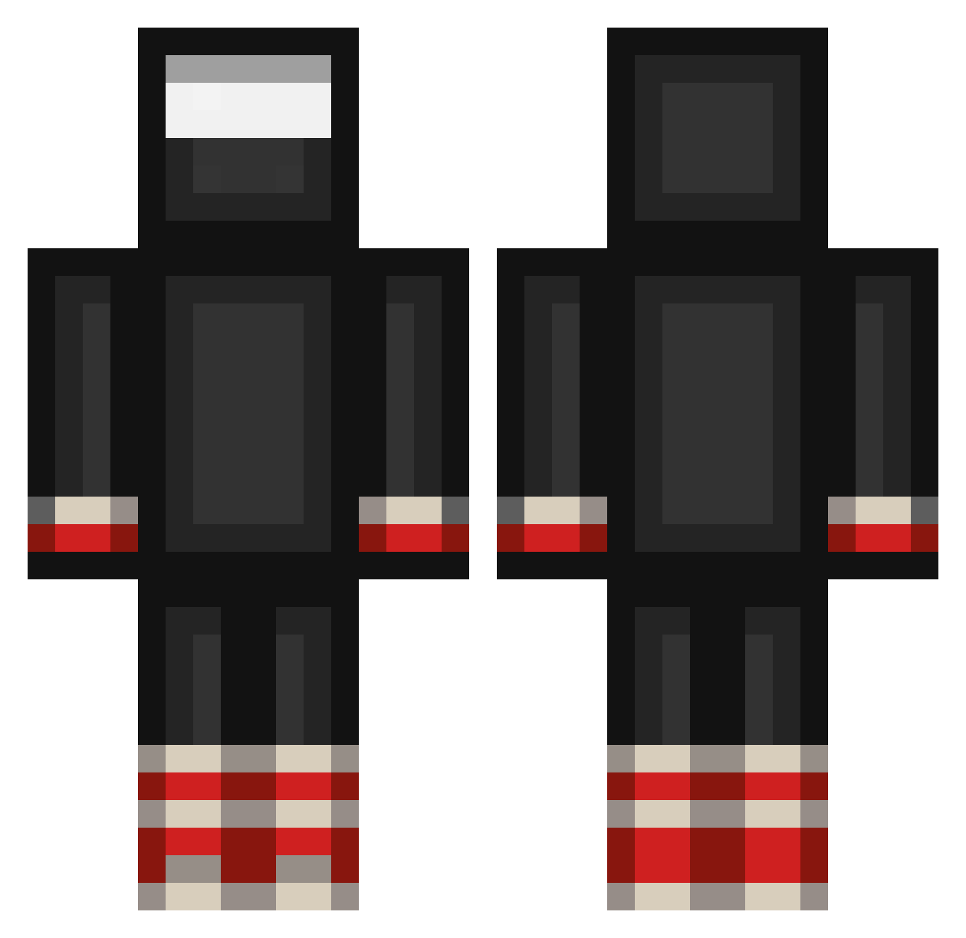 pez_dispenzer Minecraft skin, front and back view