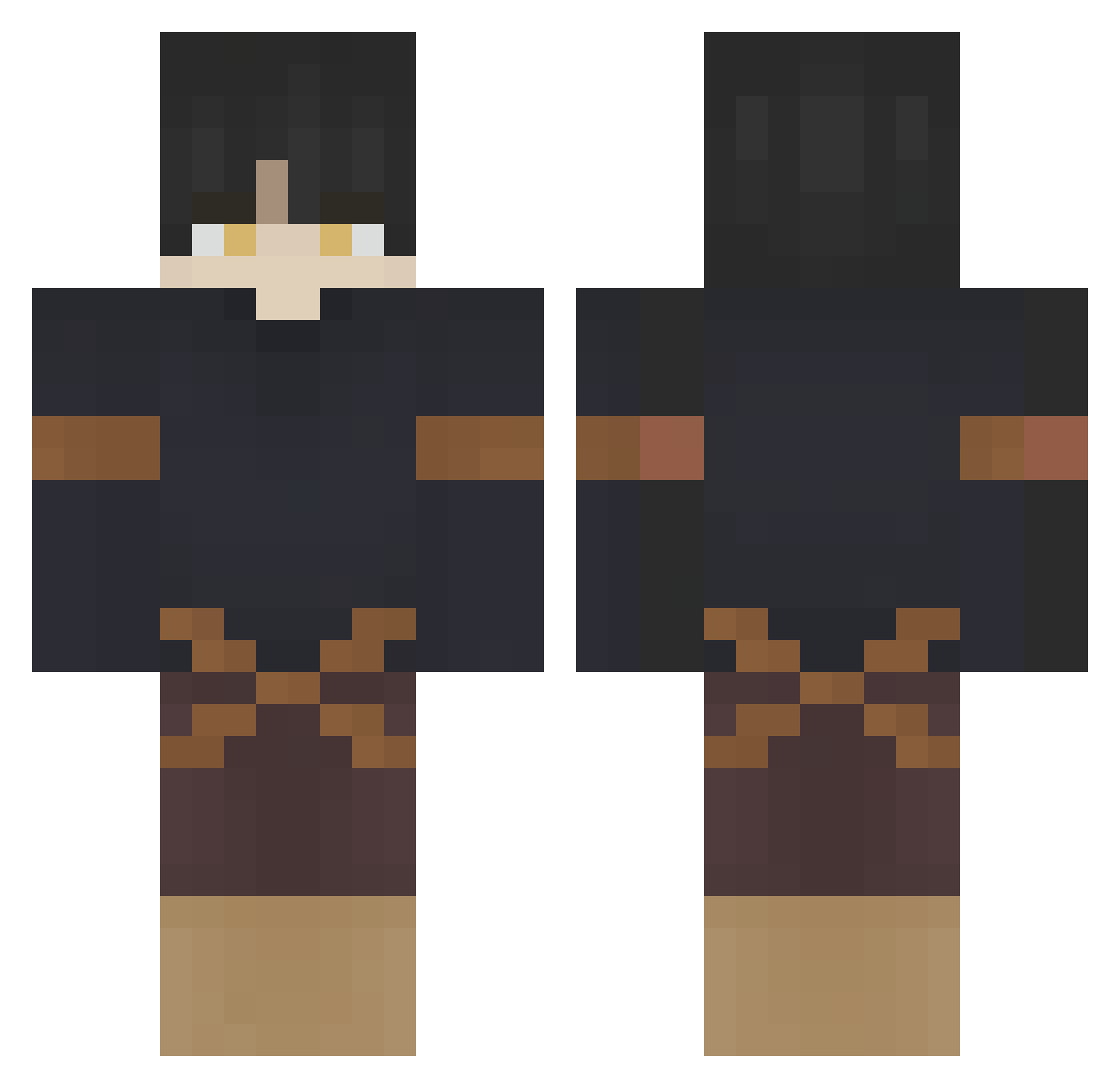 V1SION0G Minecraft skin, front and back view