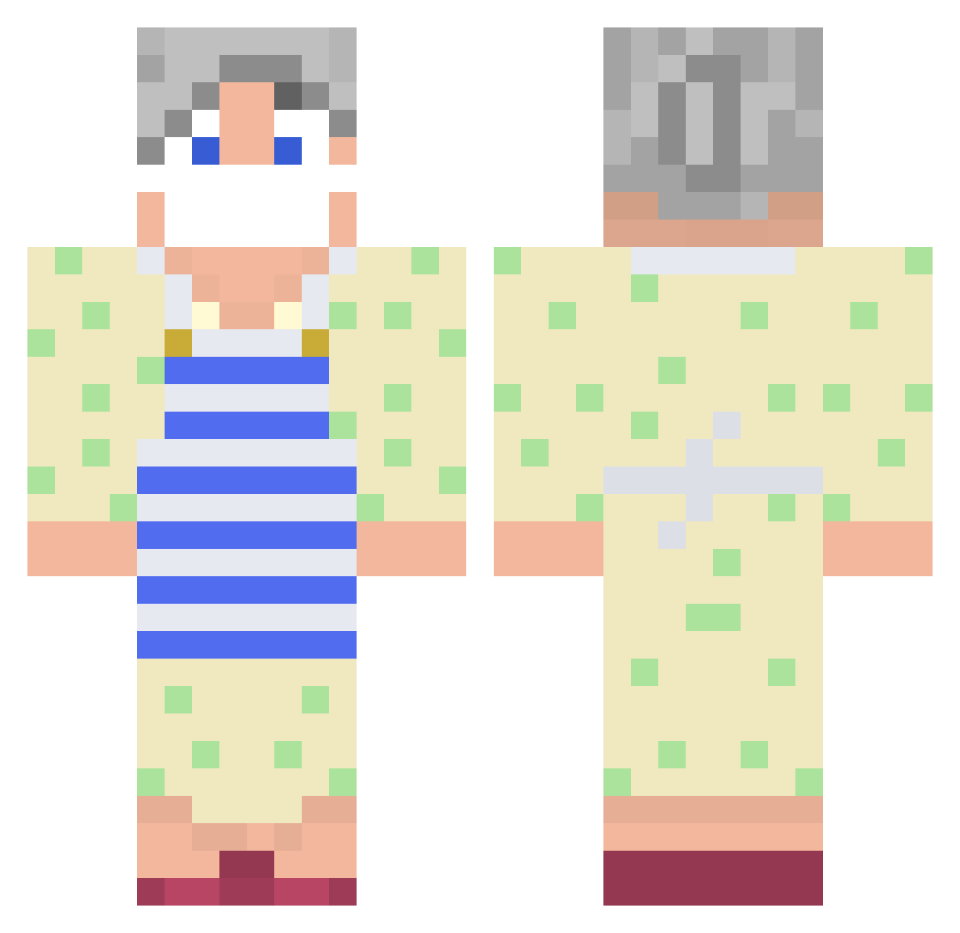 xxx_Ispidu_xxx Minecraft skin, front and back view