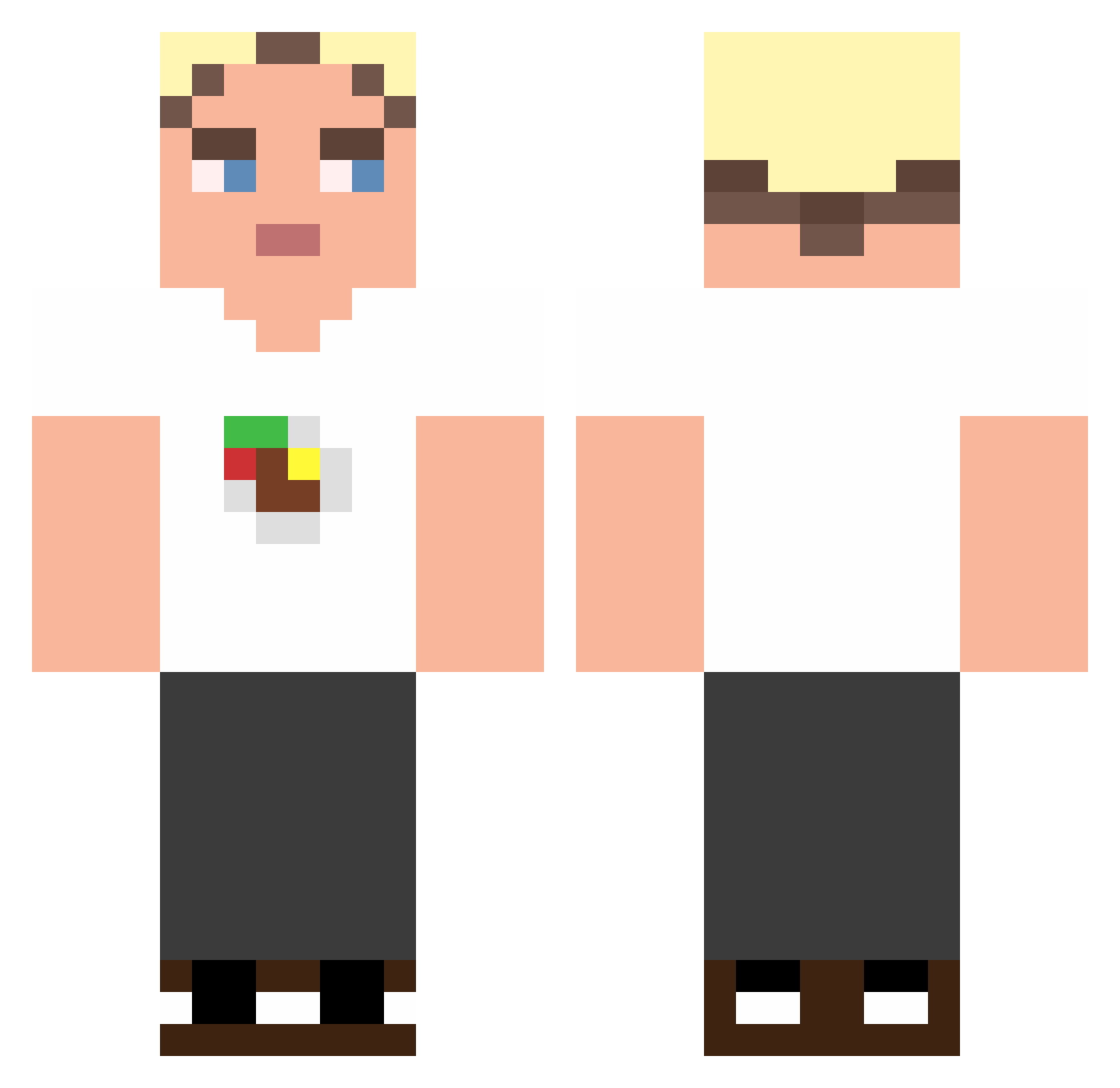 SF_KamiKatze Minecraft skin, front and back view