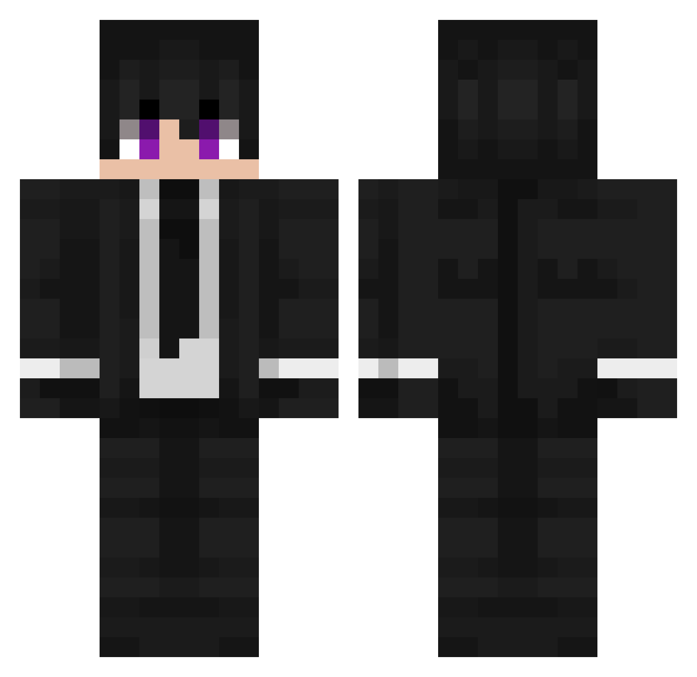 Xyciu Minecraft skin, front and back view
