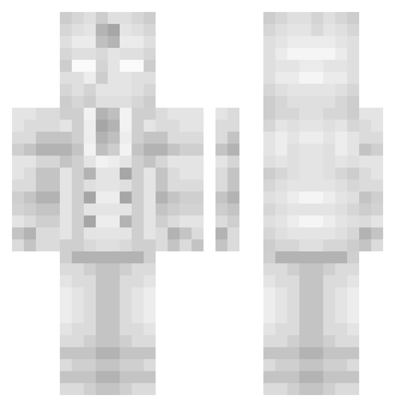 weegeemane Minecraft skin, front and back view