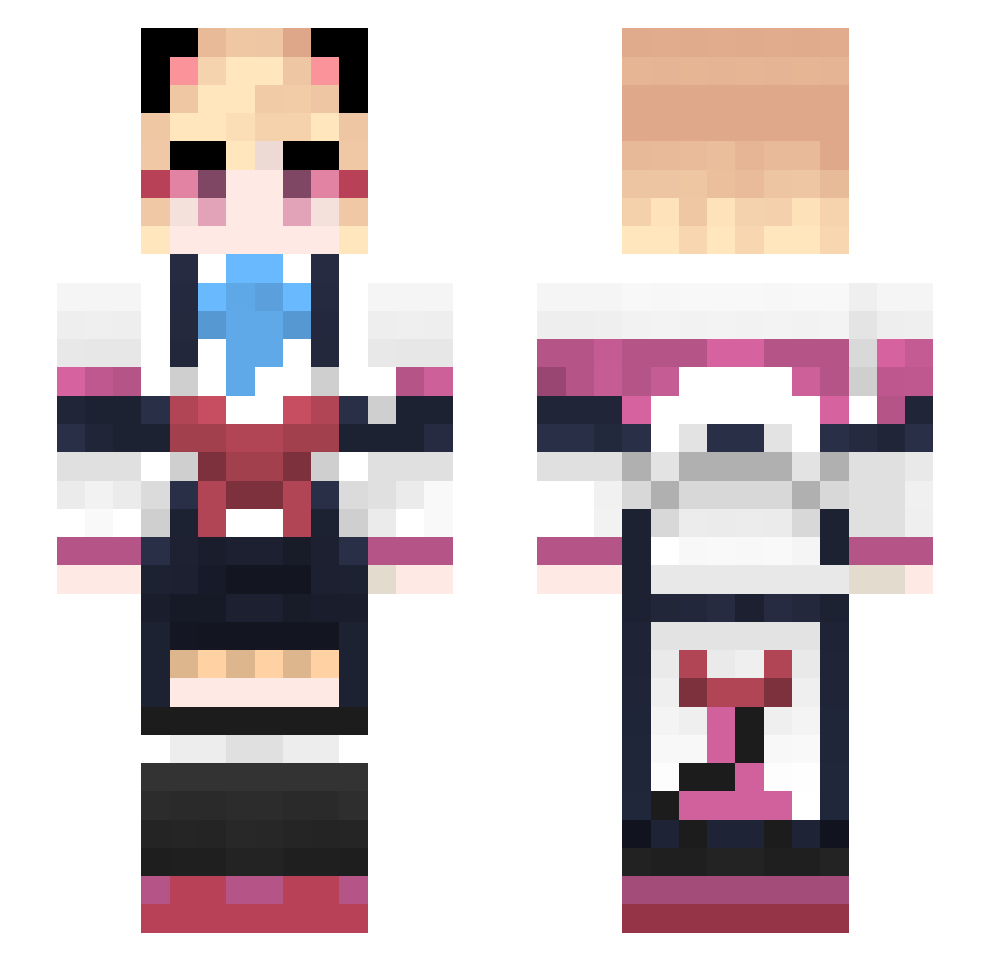 Kilo181 Minecraft skin, front and back view
