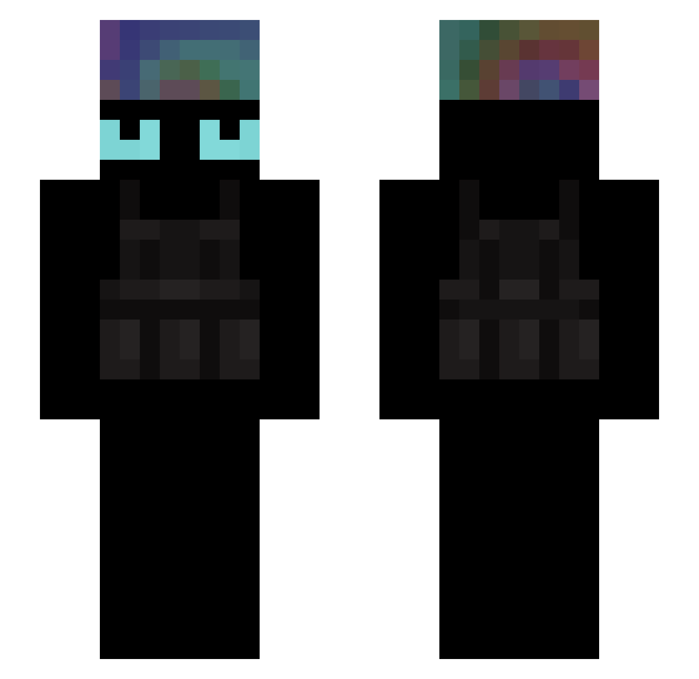 REPSx Minecraft skin, front and back view
