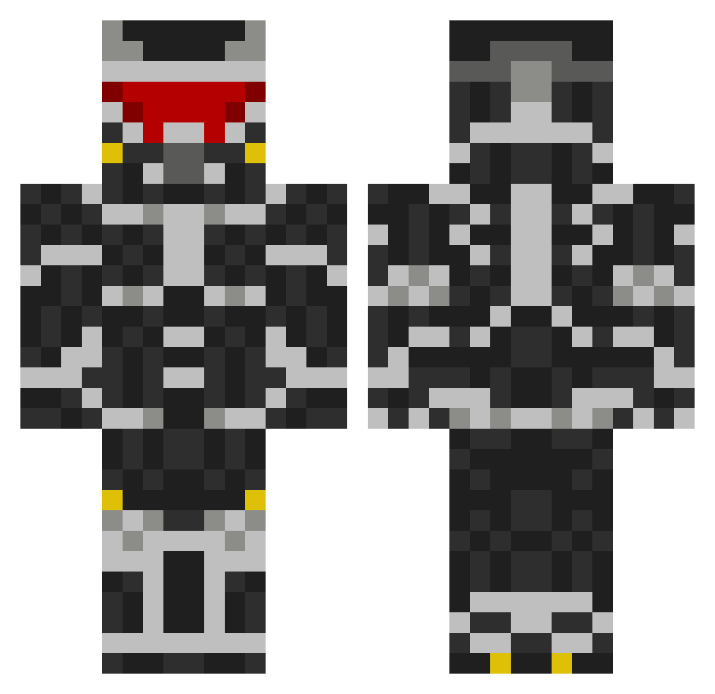 SaraGiacominii Minecraft skin, front and back view