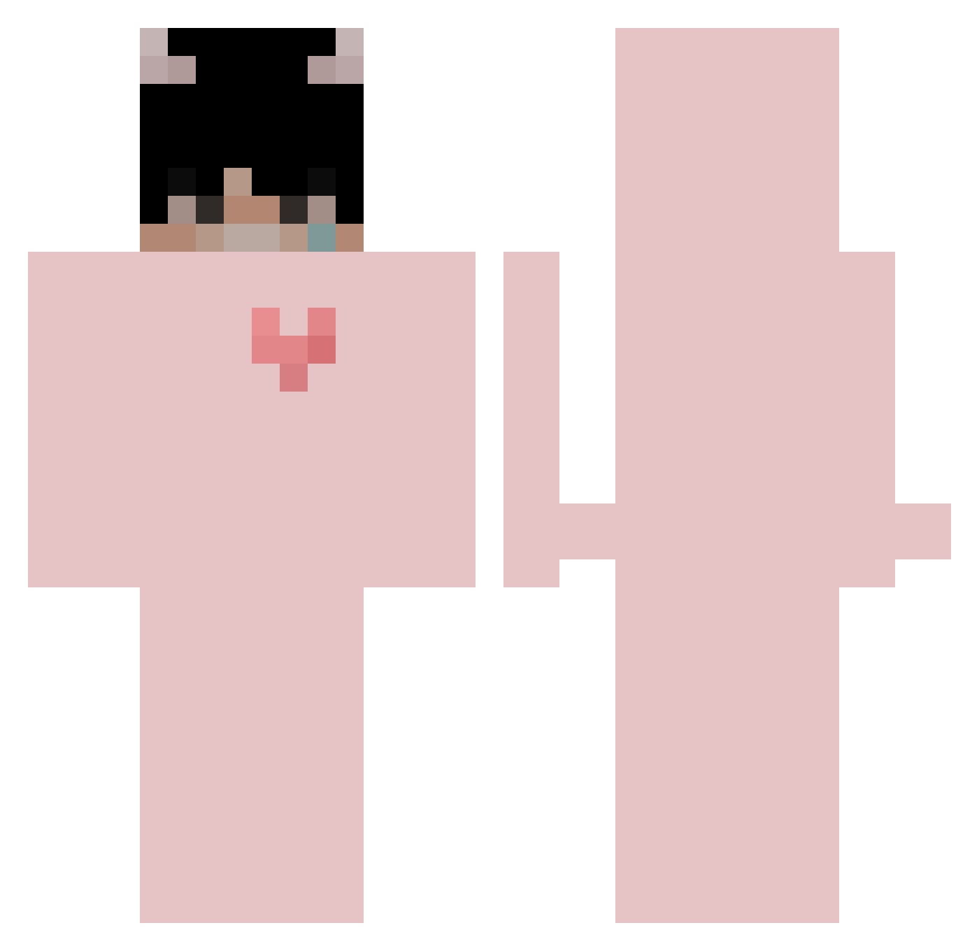 TooCuulToJuul Minecraft skin, front and back view