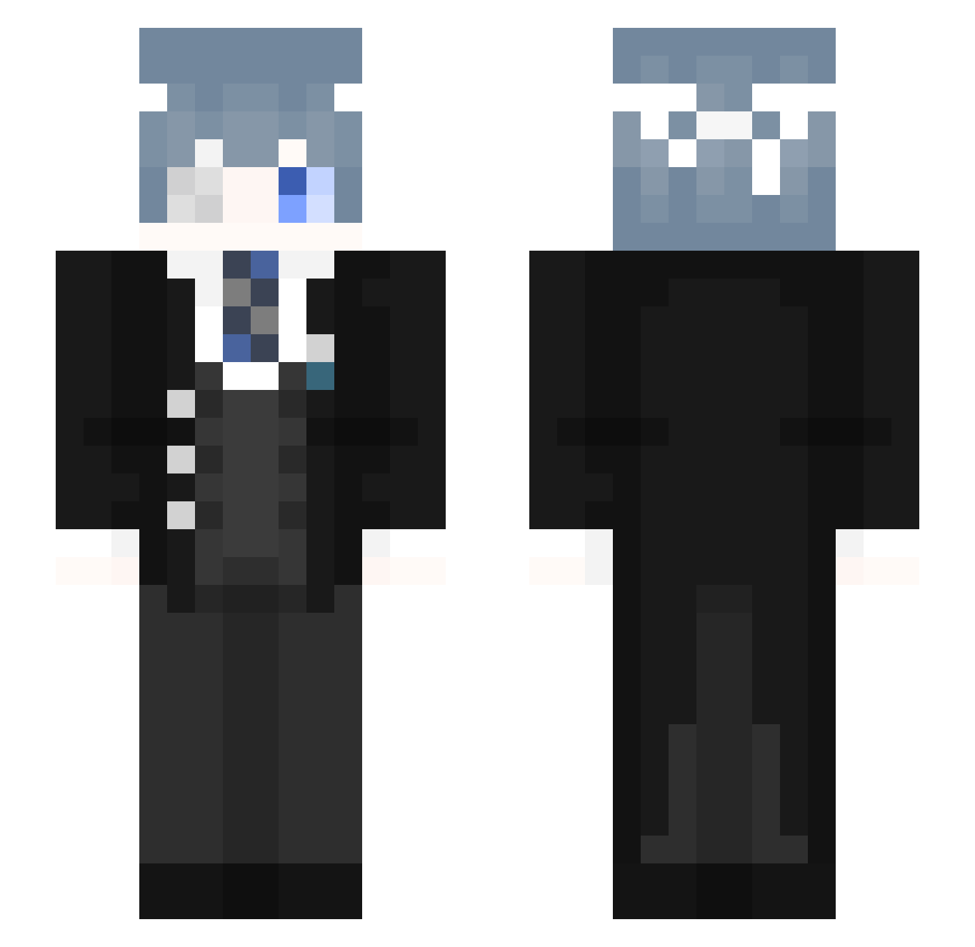 itzAkito Minecraft skin, front and back view