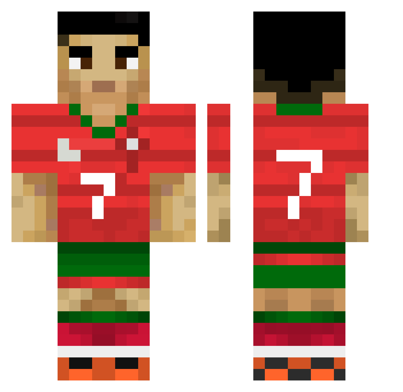 ZuzaKasia Minecraft skin, front and back view
