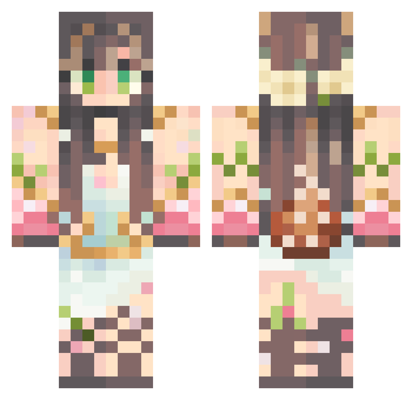 Bl00dMark Minecraft skin, front and back view