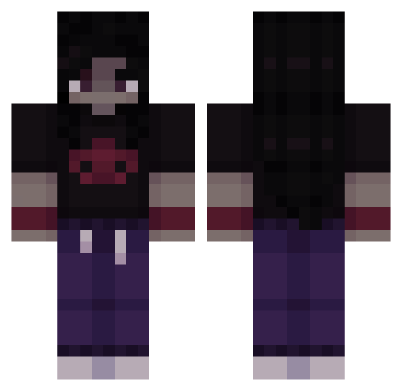 Found_Footag3 Minecraft skin, front and back view