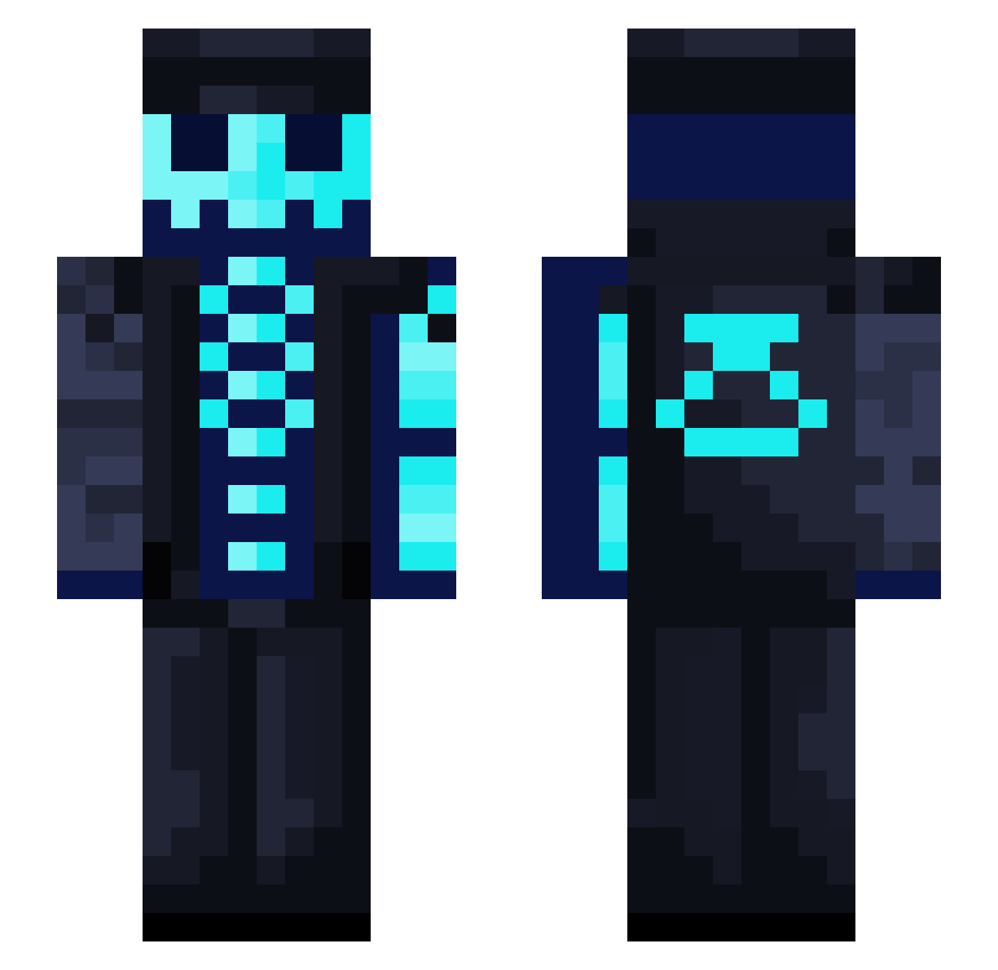 GoblinGobs Minecraft skin, front and back view