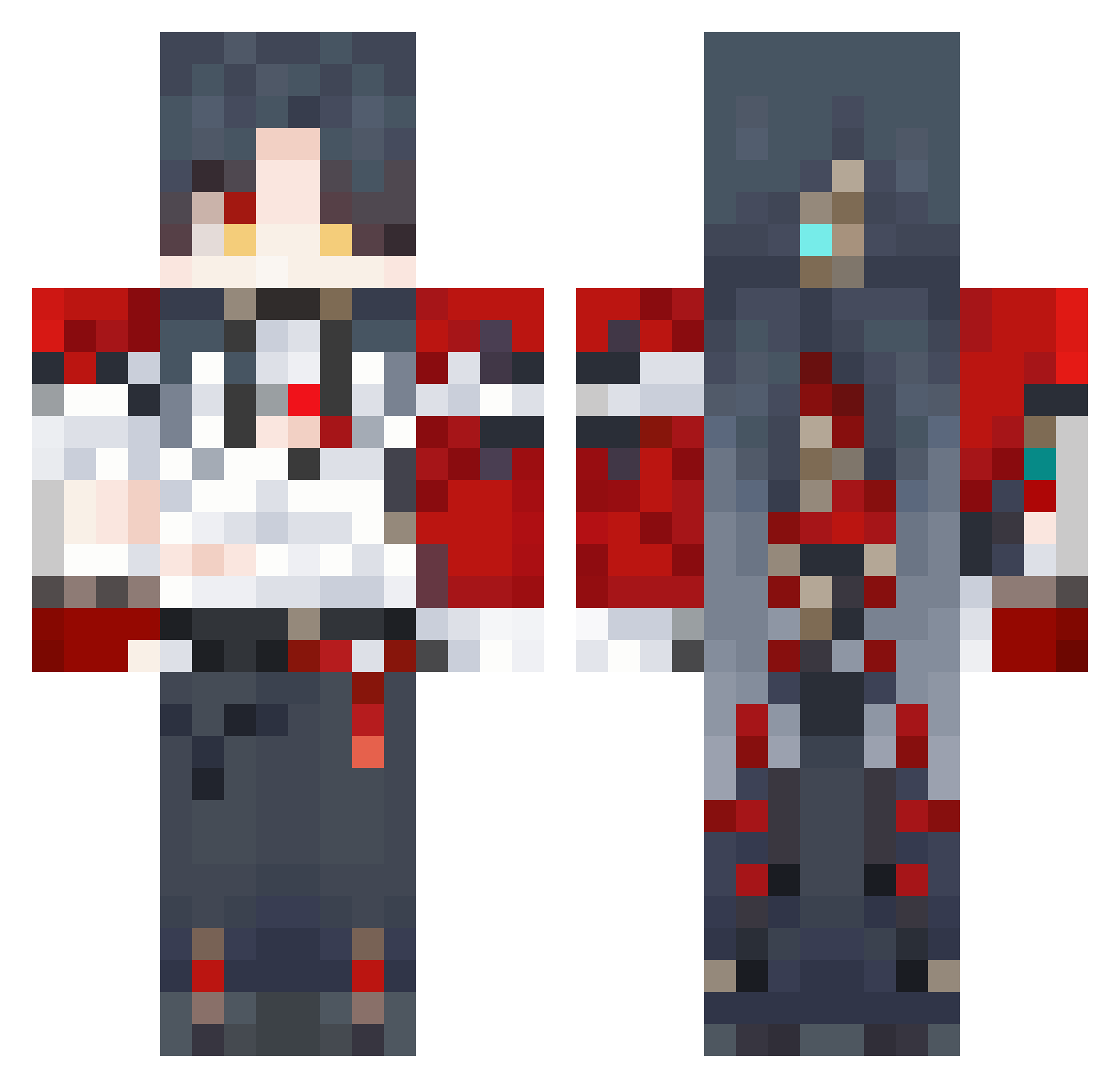 Gold1ty_124 Minecraft skin, front and back view