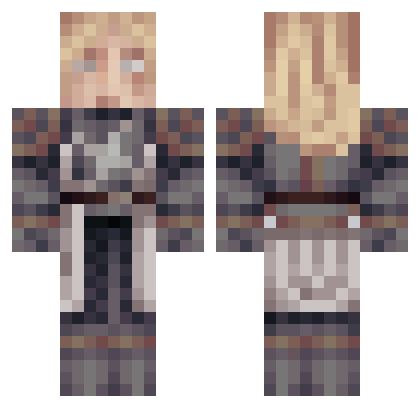 erictafoya11 Minecraft skin, front and back view