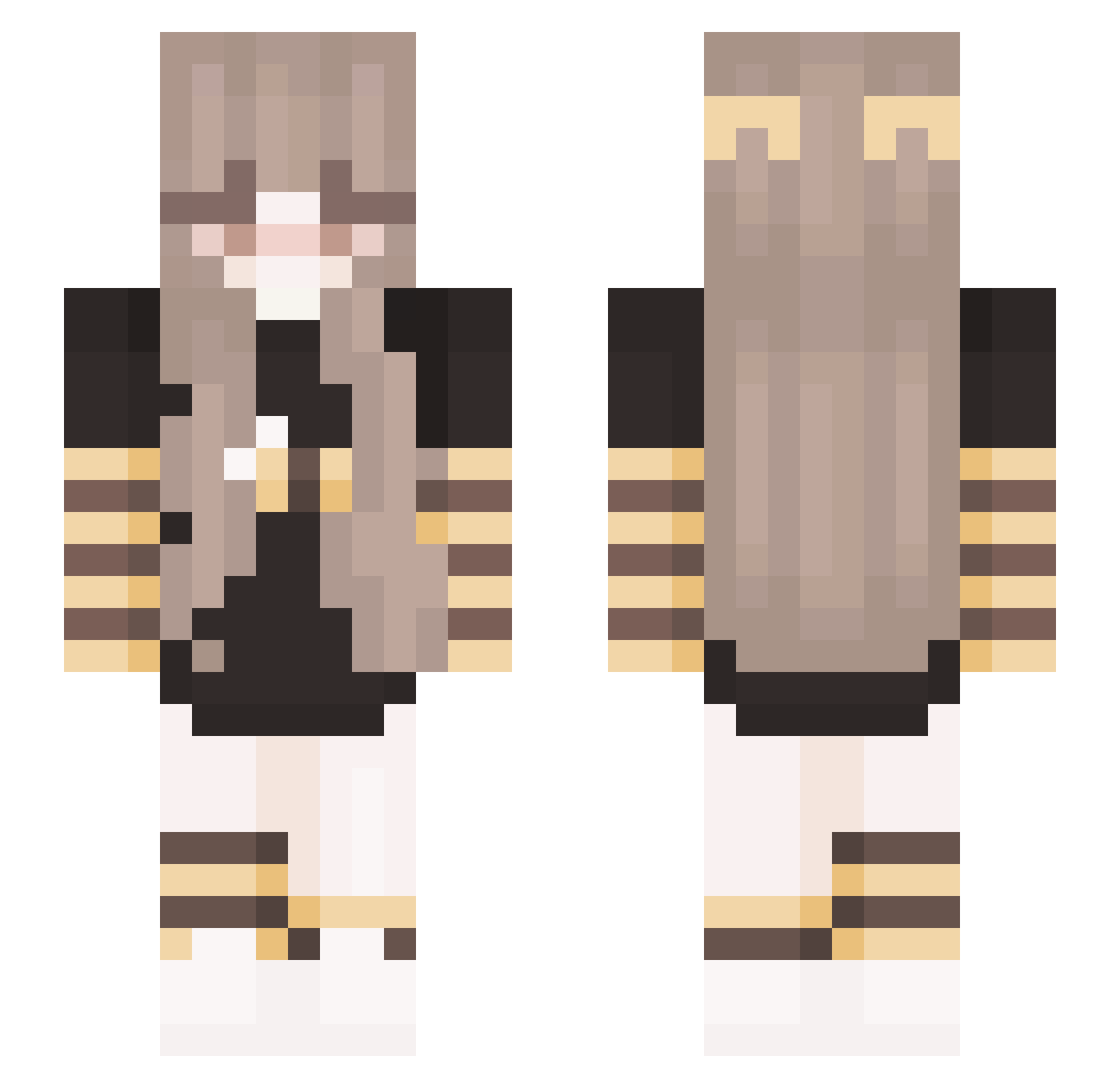 koamo Minecraft skin, front and back view