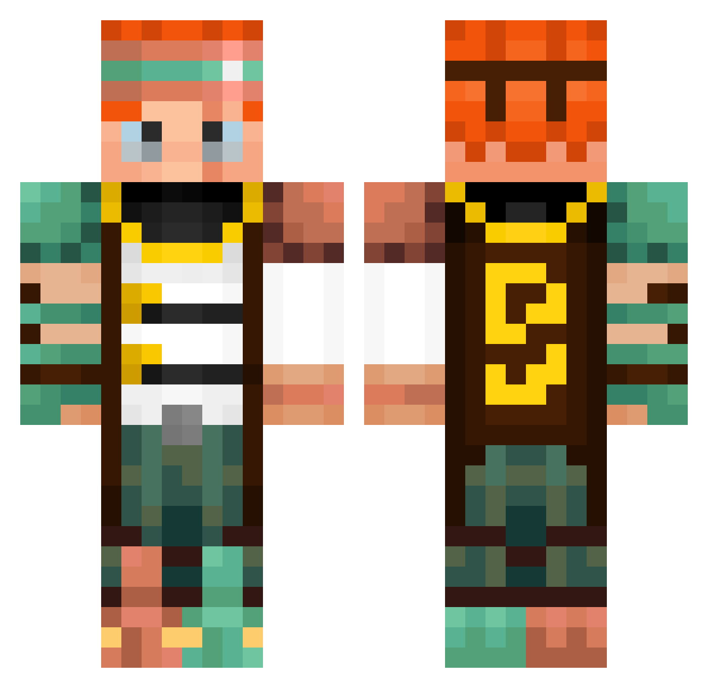 GuardiostheGreat Minecraft skin, front and back view
