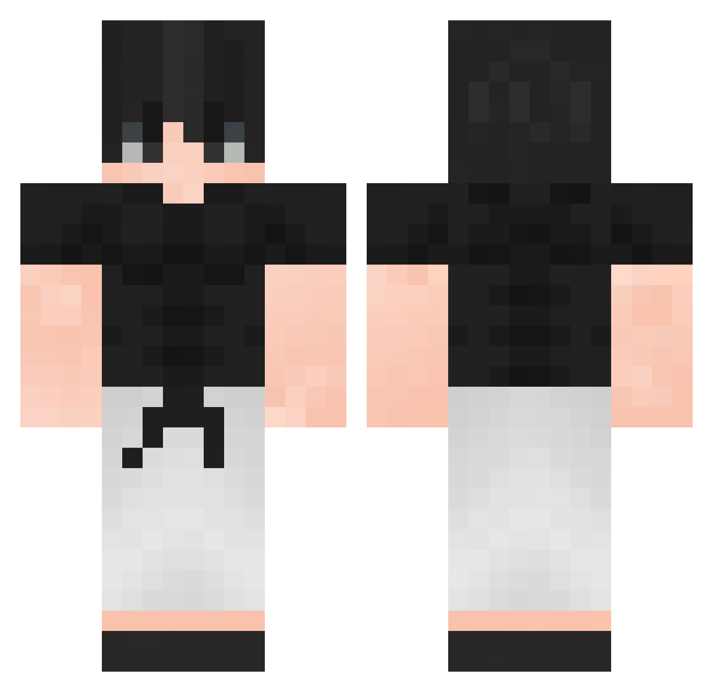 LatinMafia Minecraft skin, front and back view