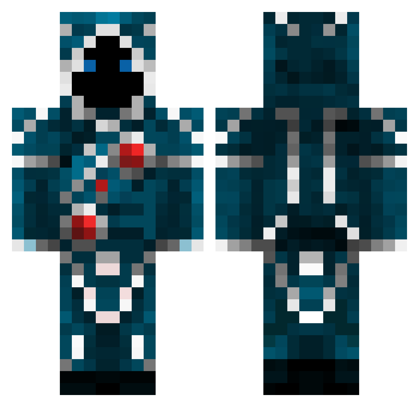 GeniuSpike Minecraft skin, front and back view