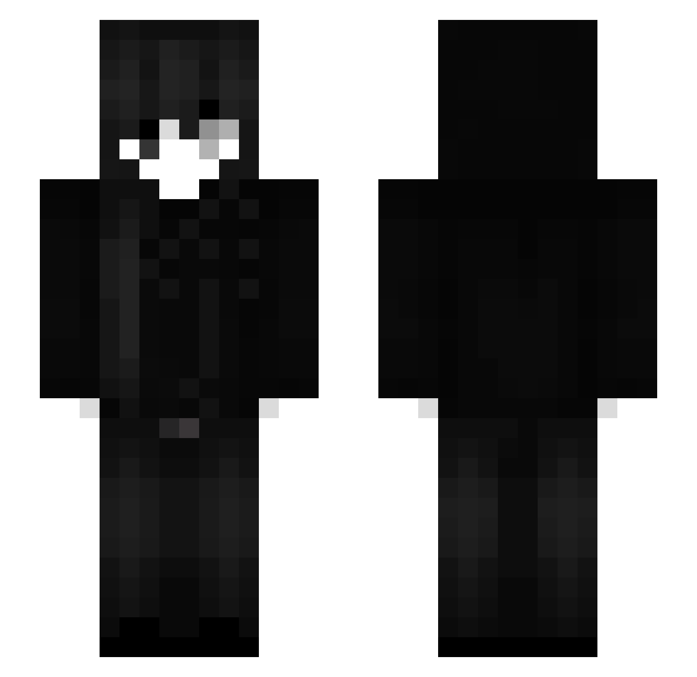 Sevunti Minecraft skin, front and back view