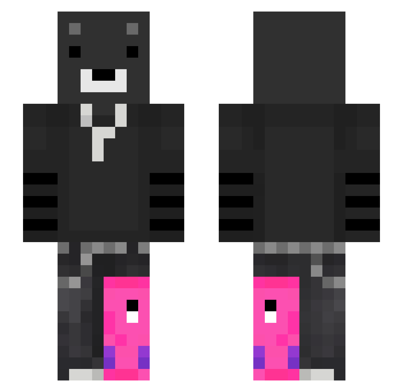 AnExoticMoonBear Minecraft skin, front and back view