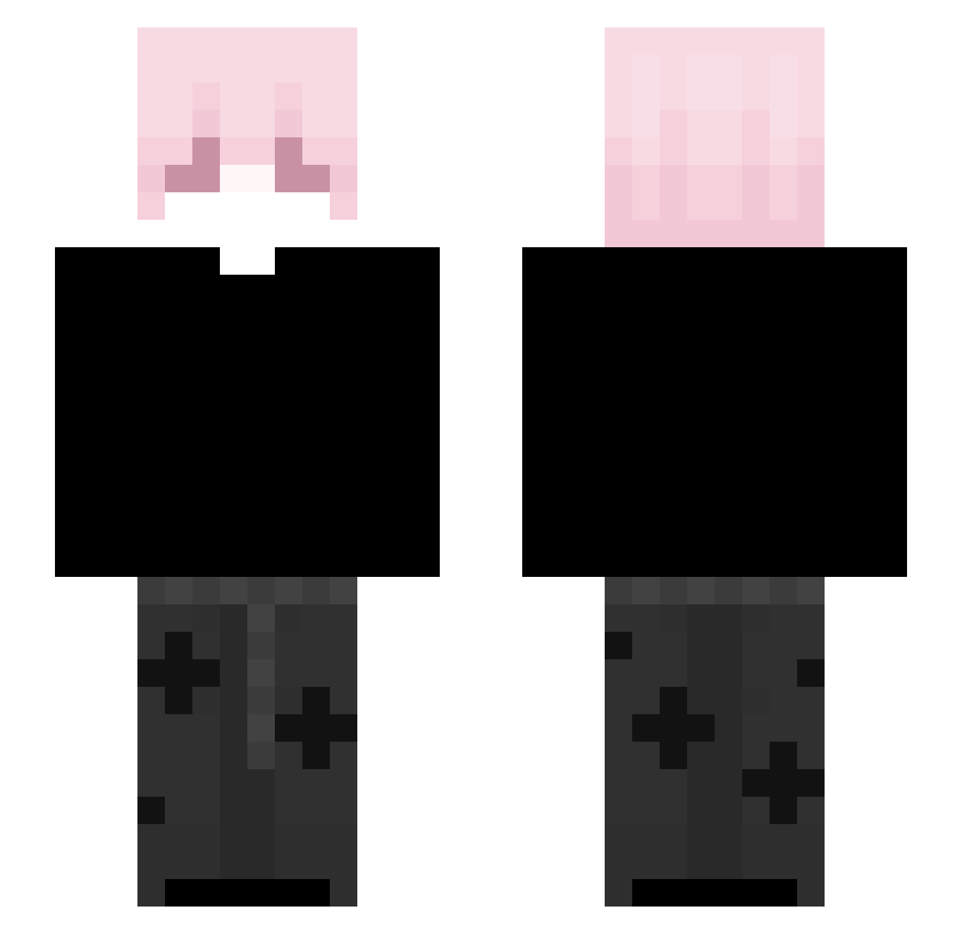 Nightmare_god Minecraft skin, front and back view