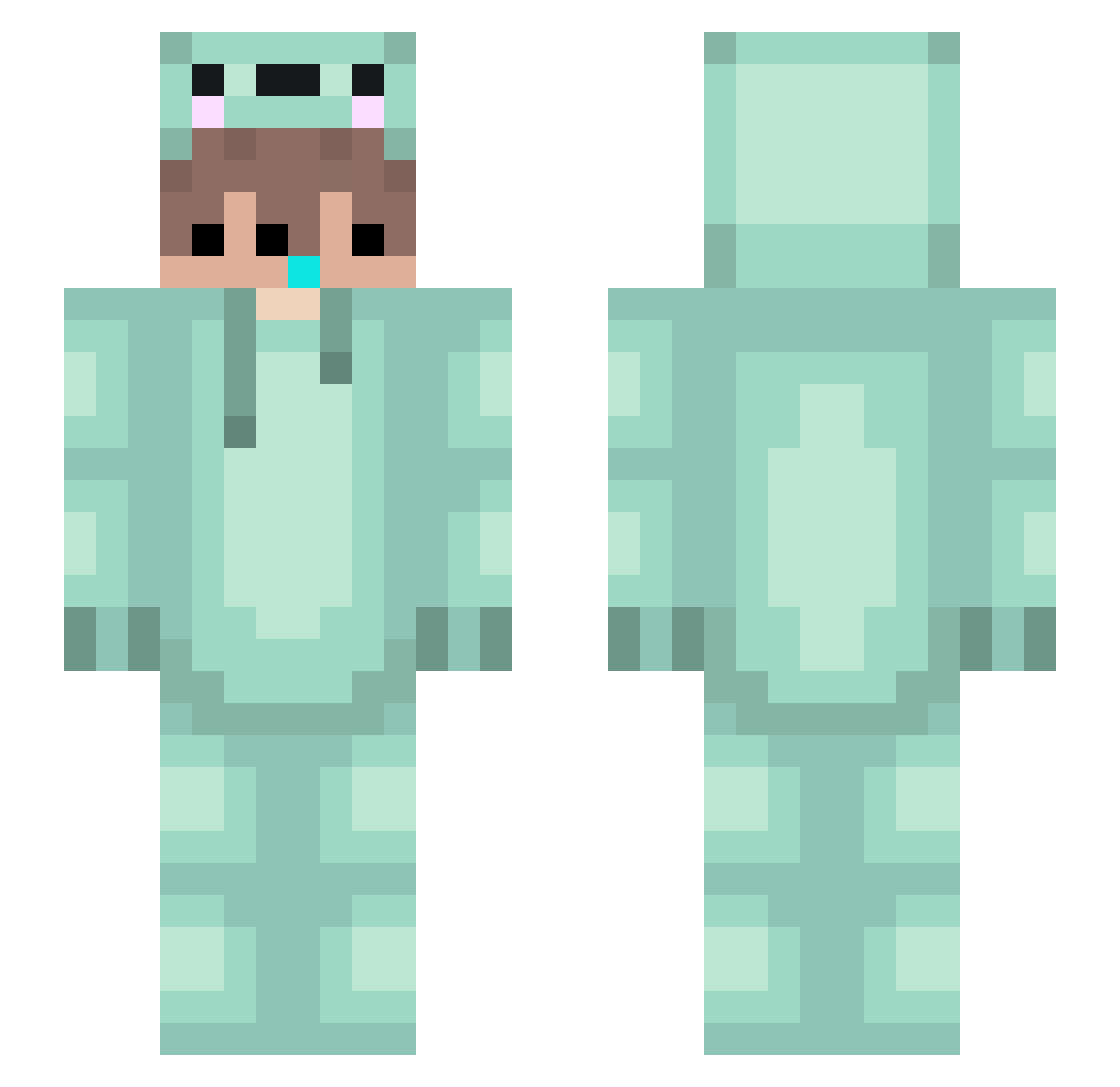 TuersteherPxddy Minecraft skin, front and back view