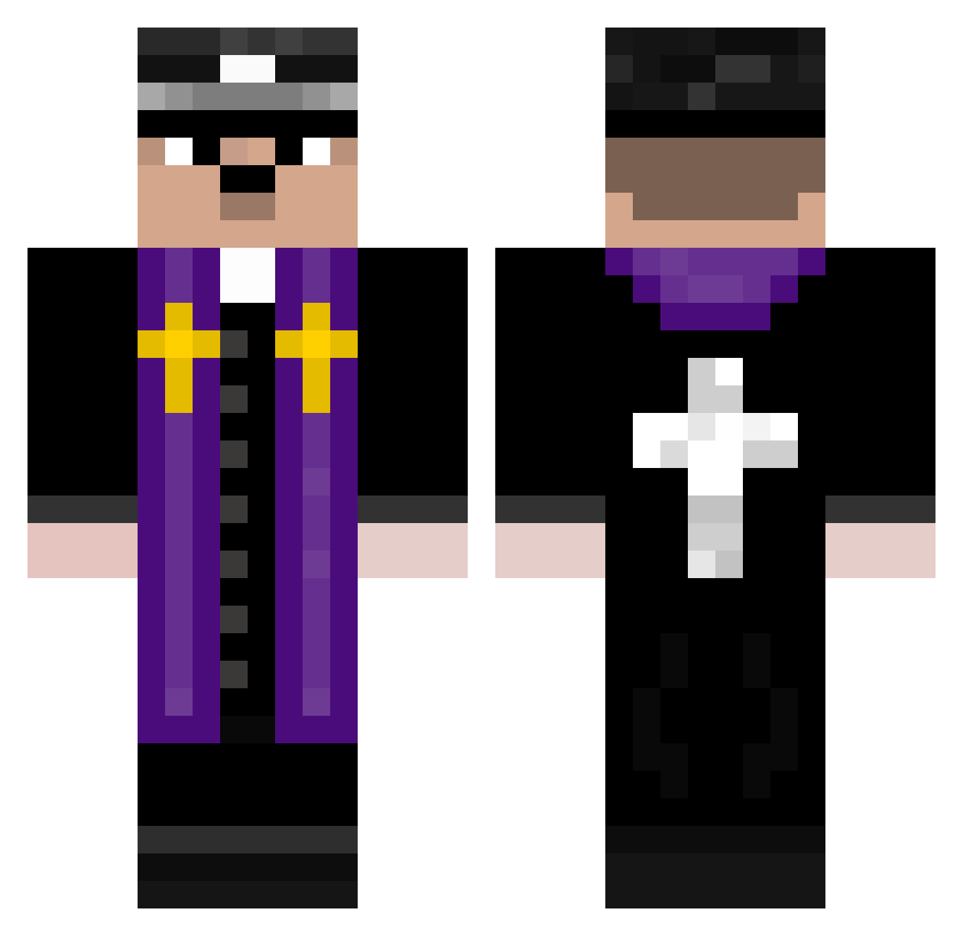 ENM90 Minecraft skin, front and back view